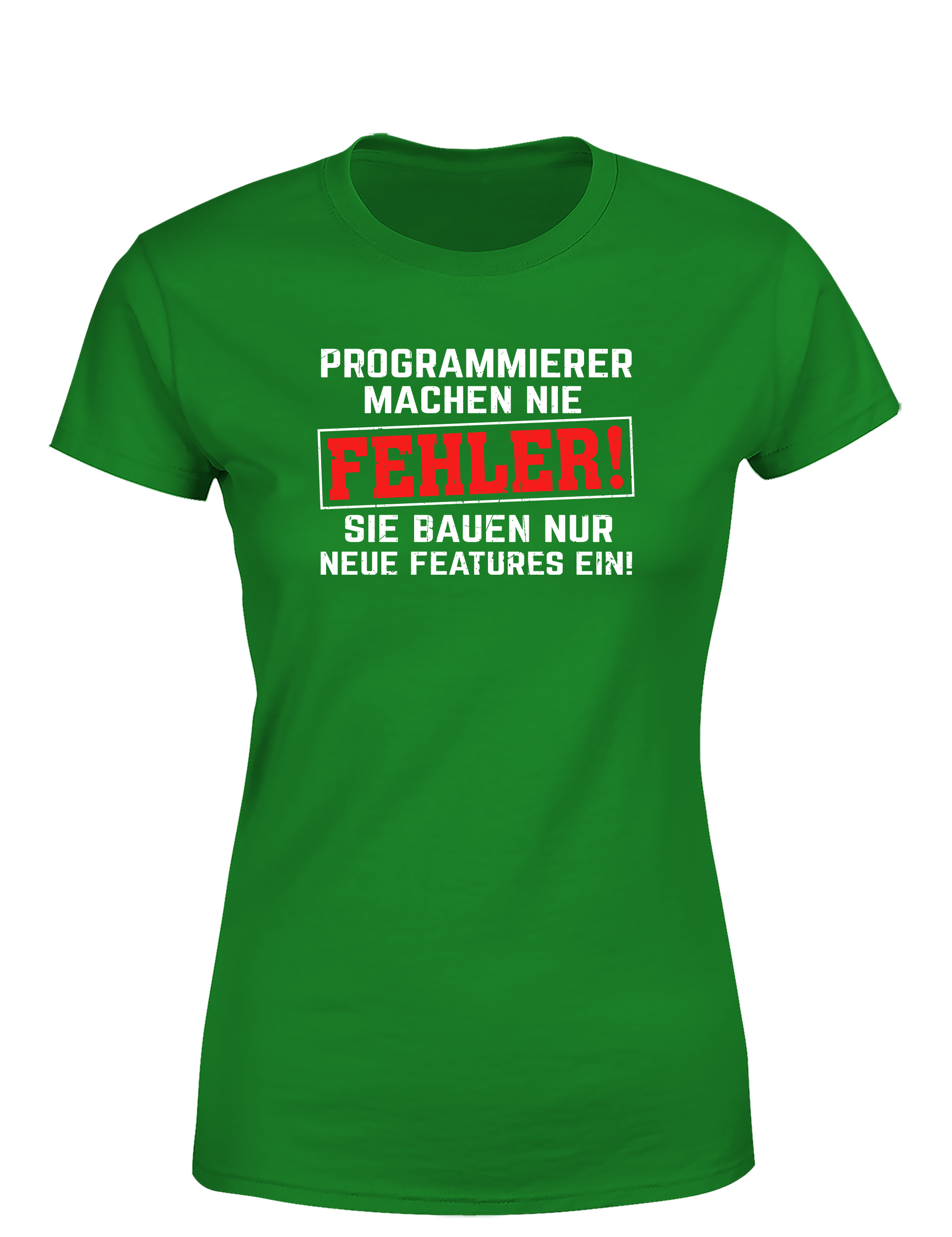 Programmierer machen nie Fehler – Damen T-Shirt im Retro Stil | Lustiges Nerd Shirt für Entwicklerinnen, Coderinnen & IT-Fans