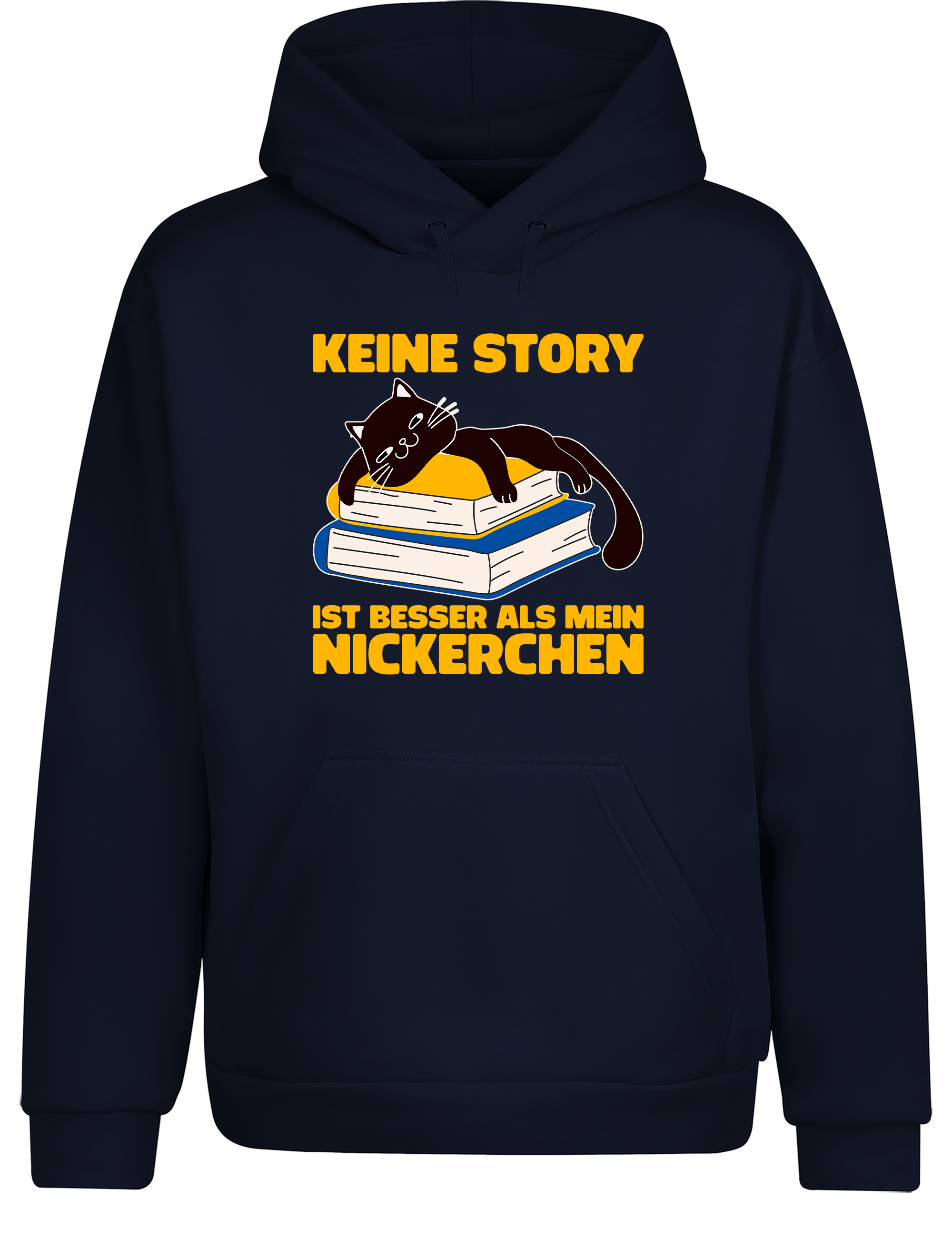 Keine Story ist besser als mein Nickerchen – Hoodie im Retro Stil | Lustiger Kapuzenpullover für Bücherfreunde, Bibliothek & Freizeit