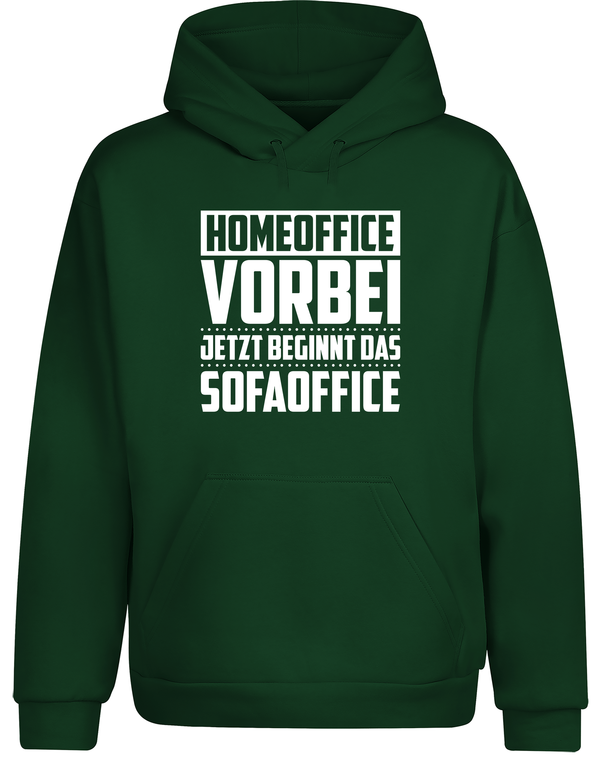 Homeoffice vorbei – Hoodie „Sofaoffice“ | Lustiger Kapuzenpullover für Couchliebhaber, Remote-Worker & Feierabend