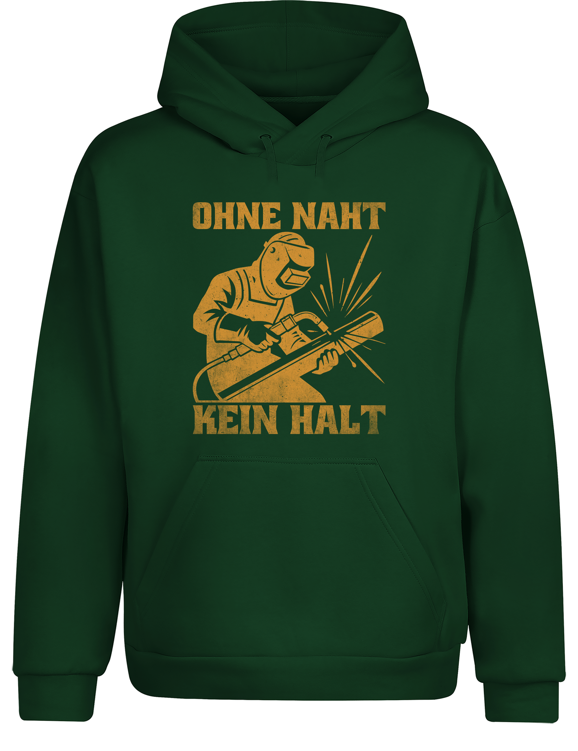 Ohne Naht kein Halt – Hoodie im Retro Stil | Lustiger Kapuzenpullover für Schweißer, Metallbauer & Handwerker
