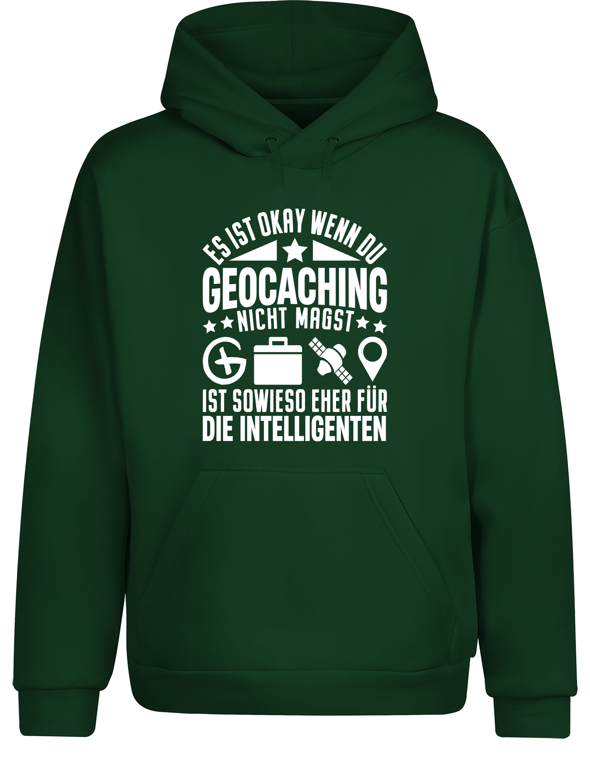 Es ist okay, wenn du Geocaching nicht magst – Hoodie im Retro Stil | Lustiger Kapuzenpullover für Geocacher, Schatzsucher & Outdoor-Fans