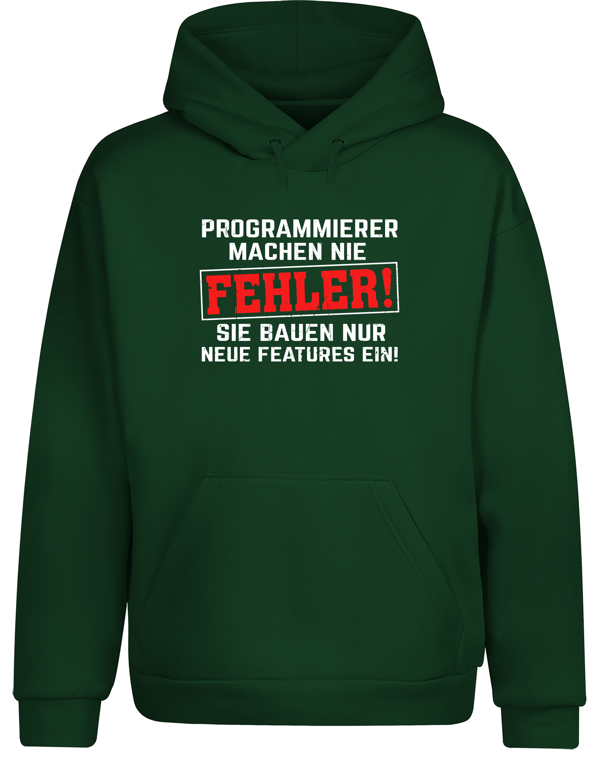 Programmierer machen nie Fehler – Hoodie im Retro Stil | Lustiger Kapuzenpullover für Entwickler, Coder & IT-Fans