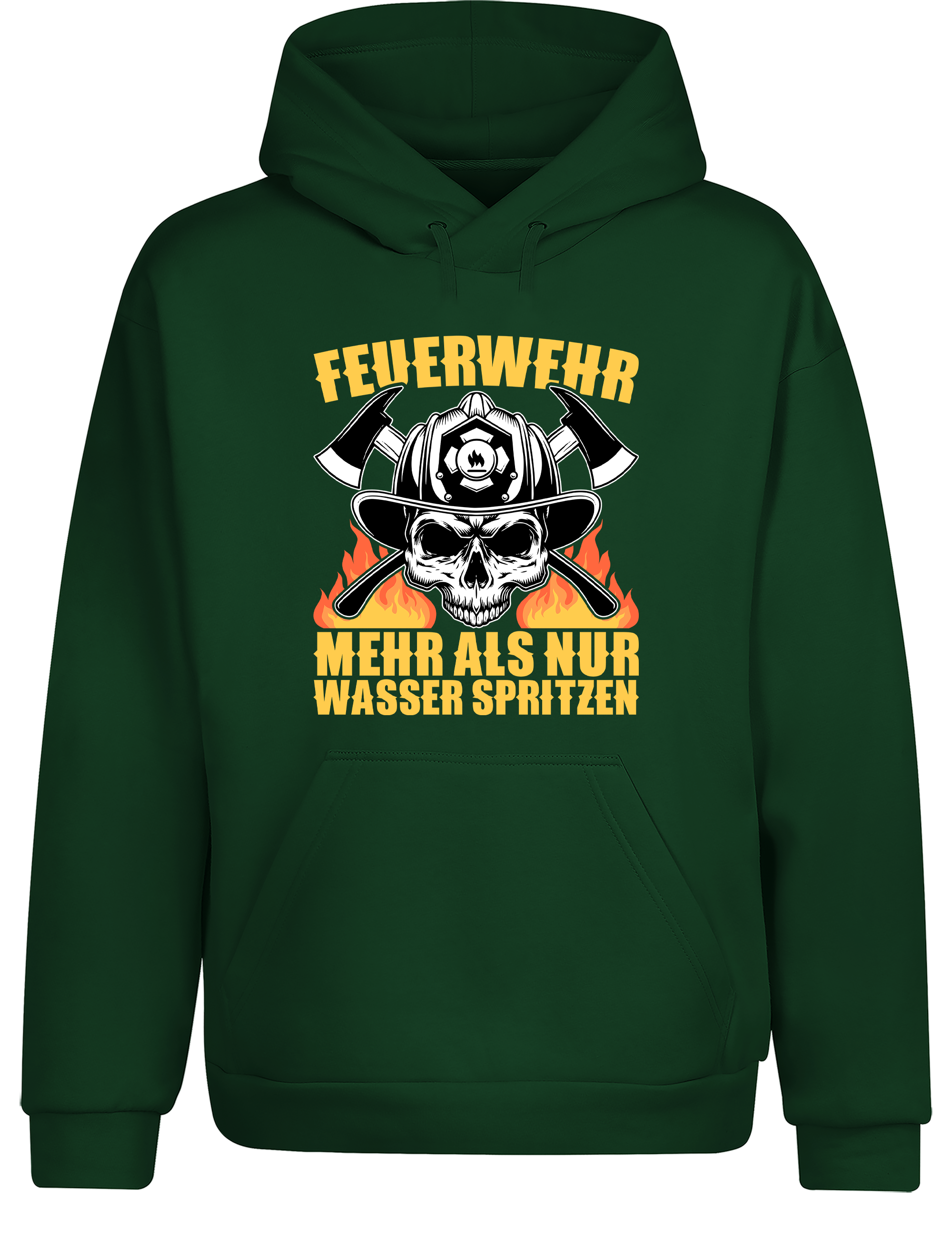 Unisex Hoodie Feuerwehr Mehr als nur Wasser spritzen | Feuerwehr Hoodie mit Totenkopf