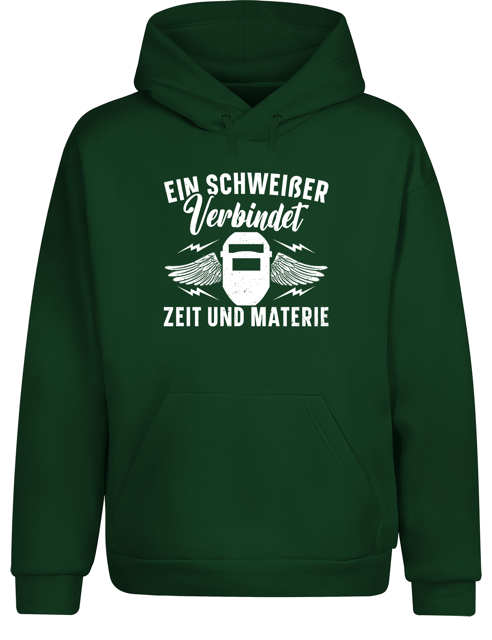 Ein Schweißer verbindet Zeit und Materie – Hoodie im Retro Stil | Lustiger Kapuzenpullover für Schweißer, Metallbauer & Handwerker