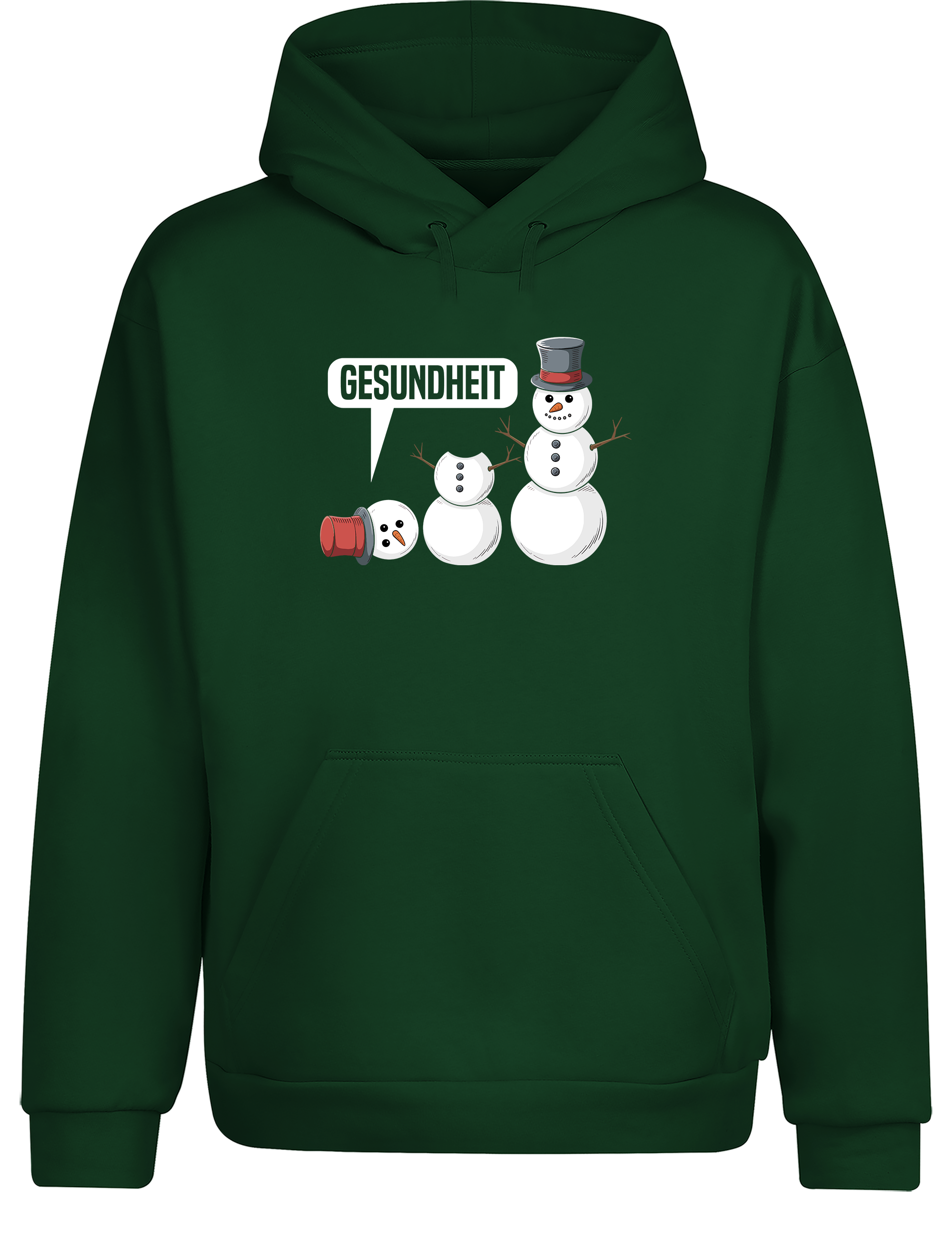 Unisex Hoodie „Gesundheit – Schneemann Gag“ | Lustiger Winter Hoodie für Weihnachten & Alltag