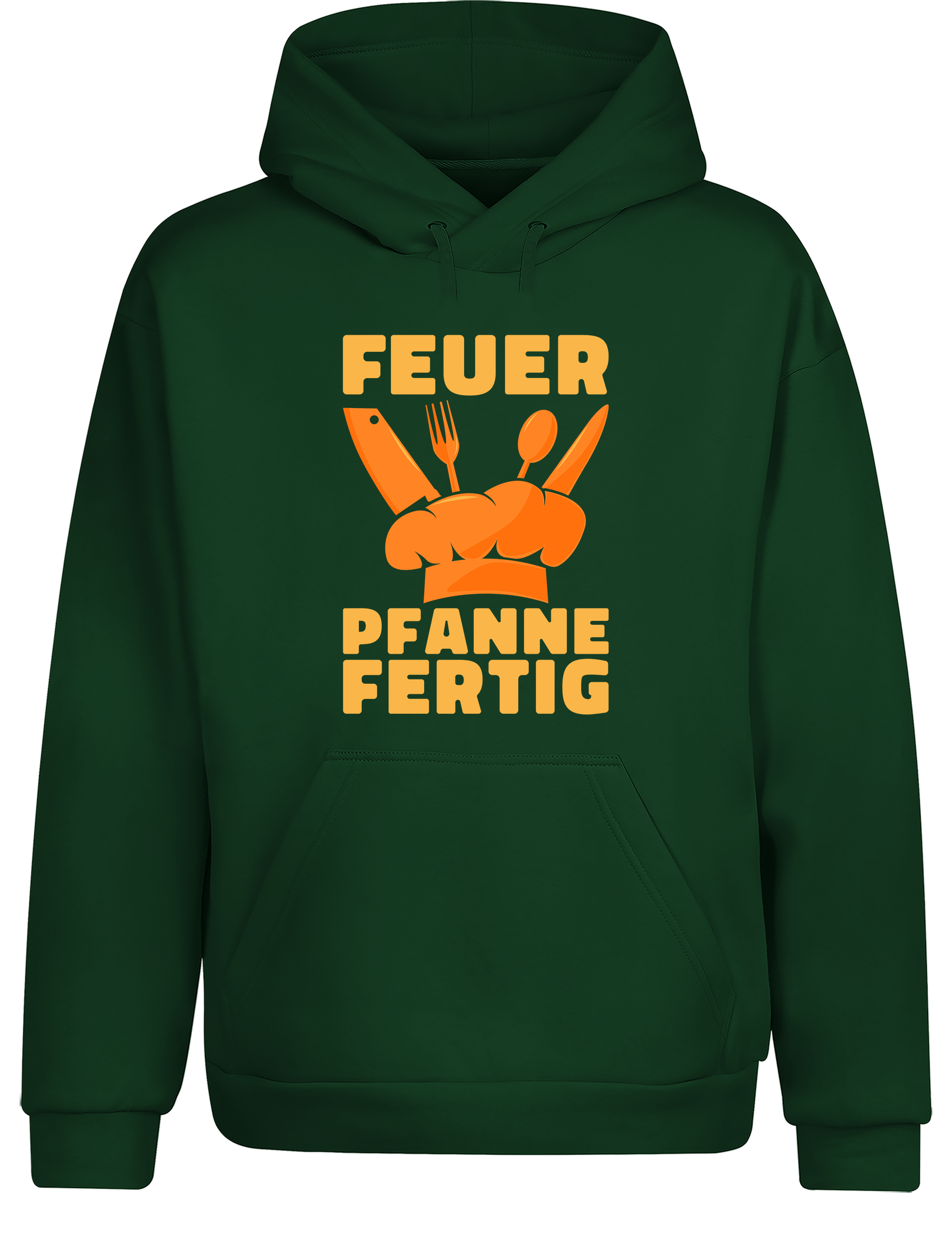 Unisex Hoodie „Feuer Pfanne Fertig“ | Lustiger Koch Hoodie für Grill & Küche