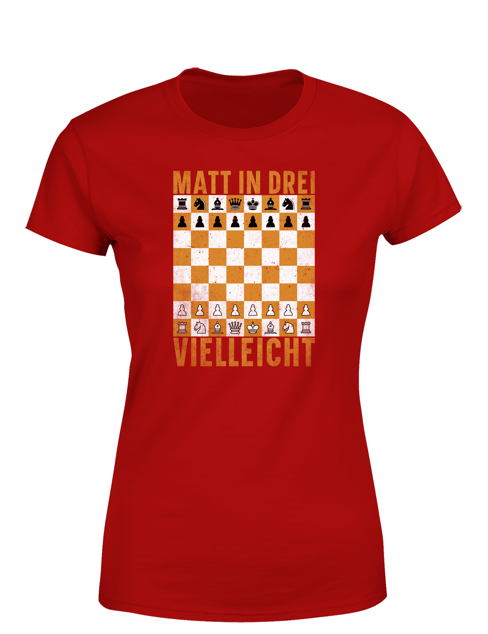 Matt in drei vielleicht – Damen T-Shirt im Retro Stil | Stylisches Damen Shirt für Schachspielerinnen, Turniere, Freizeit & Geschenkidee