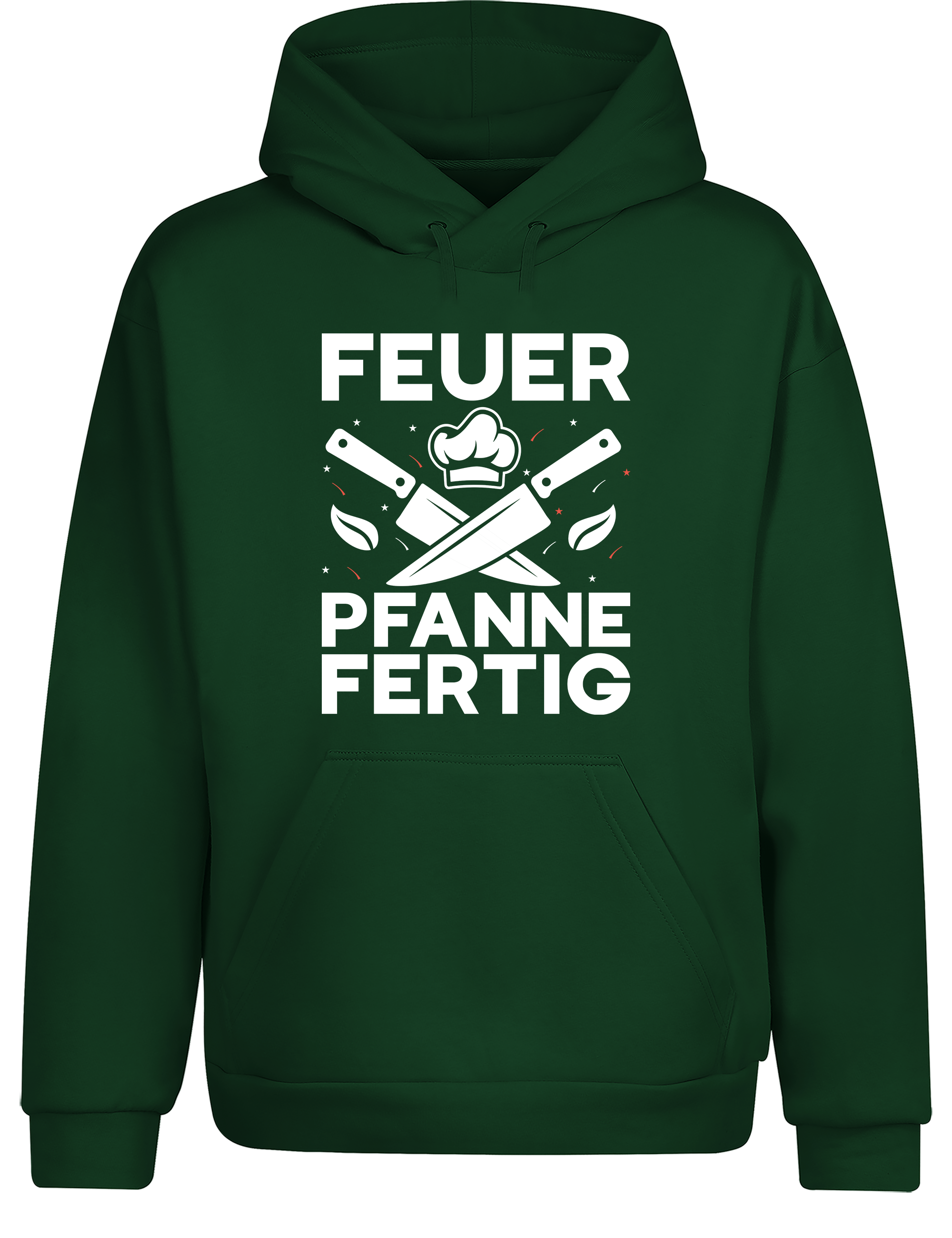Unisex Hoodie „Feuer Pfanne Fertig“ | Cooler Koch Hoodie für Küche & Grill