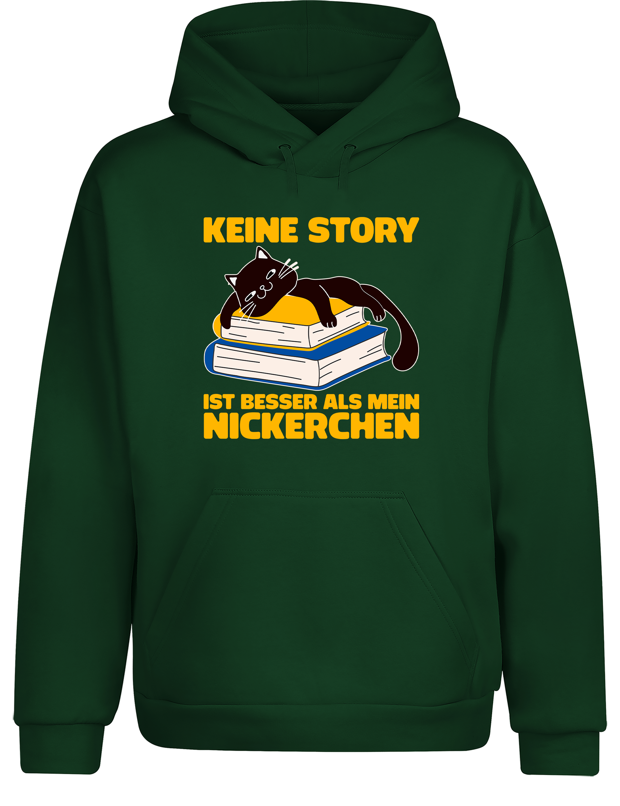 Keine Story ist besser als mein Nickerchen – Hoodie im Retro Stil | Lustiger Kapuzenpullover für Bücherfreunde, Bibliothek & Freizeit
