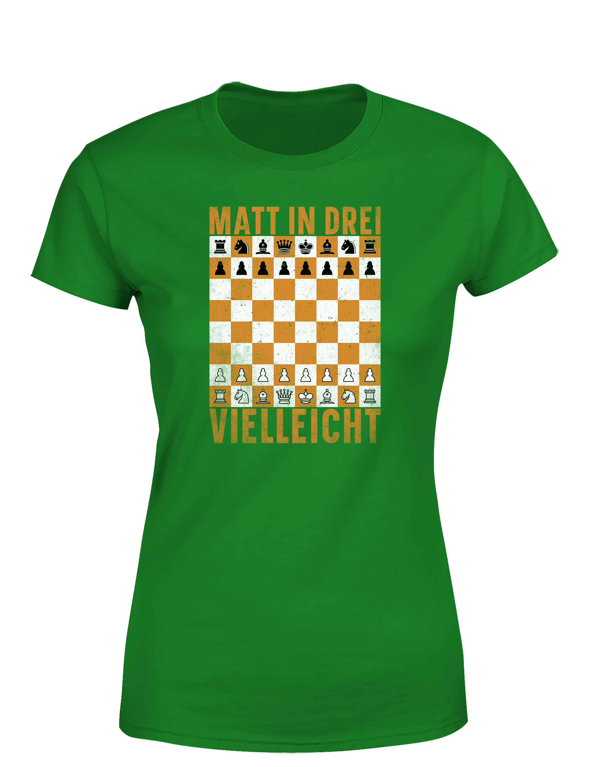 Matt in drei vielleicht – Damen T-Shirt im Retro Stil | Stylisches Damen Shirt für Schachspielerinnen, Turniere, Freizeit & Geschenkidee
