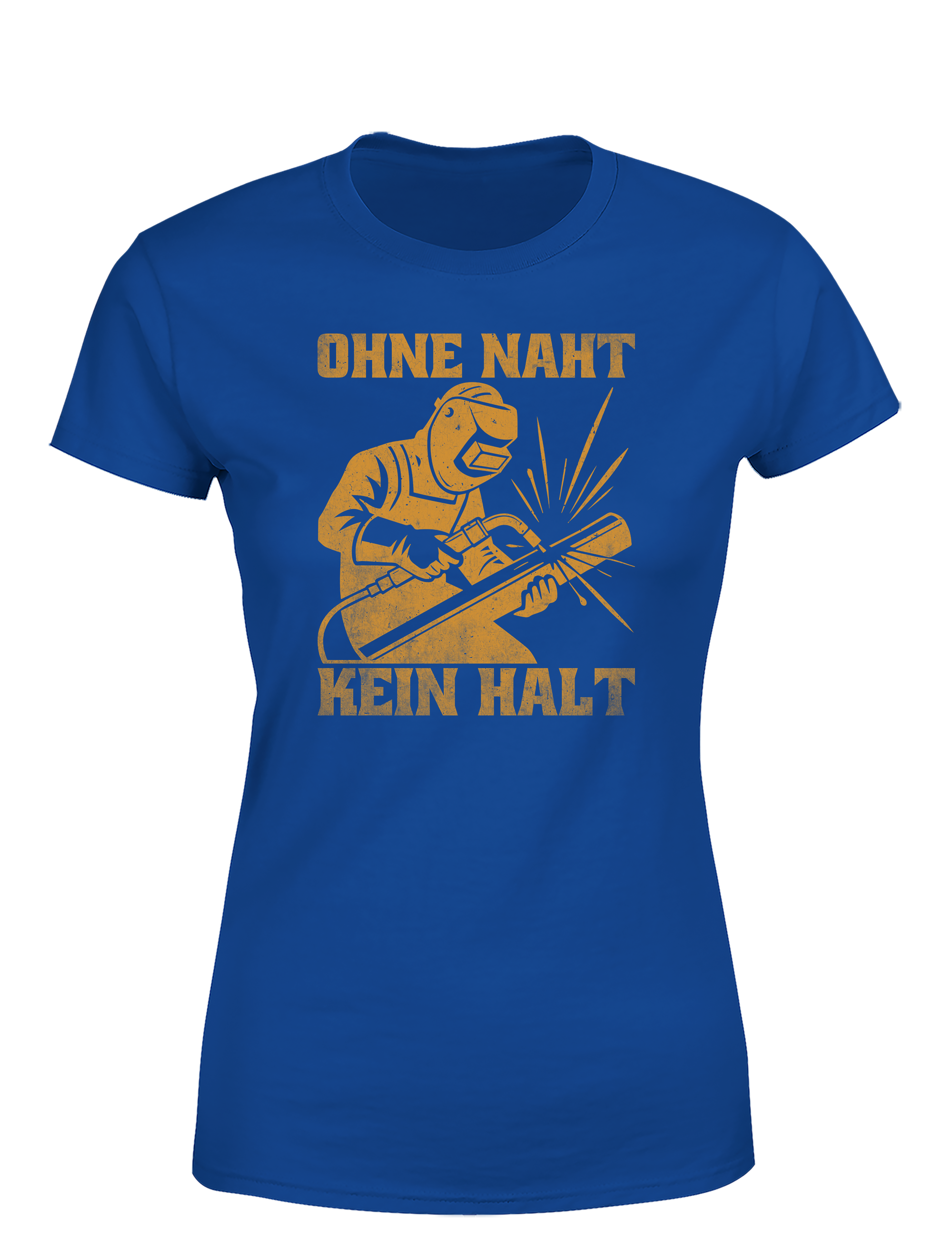 Ohne Naht kein Halt – Damen T-Shirt im Retro Stil | Lustiges Shirt für Schweißerinnen, Metallbauerinnen & Handwerkerinnen