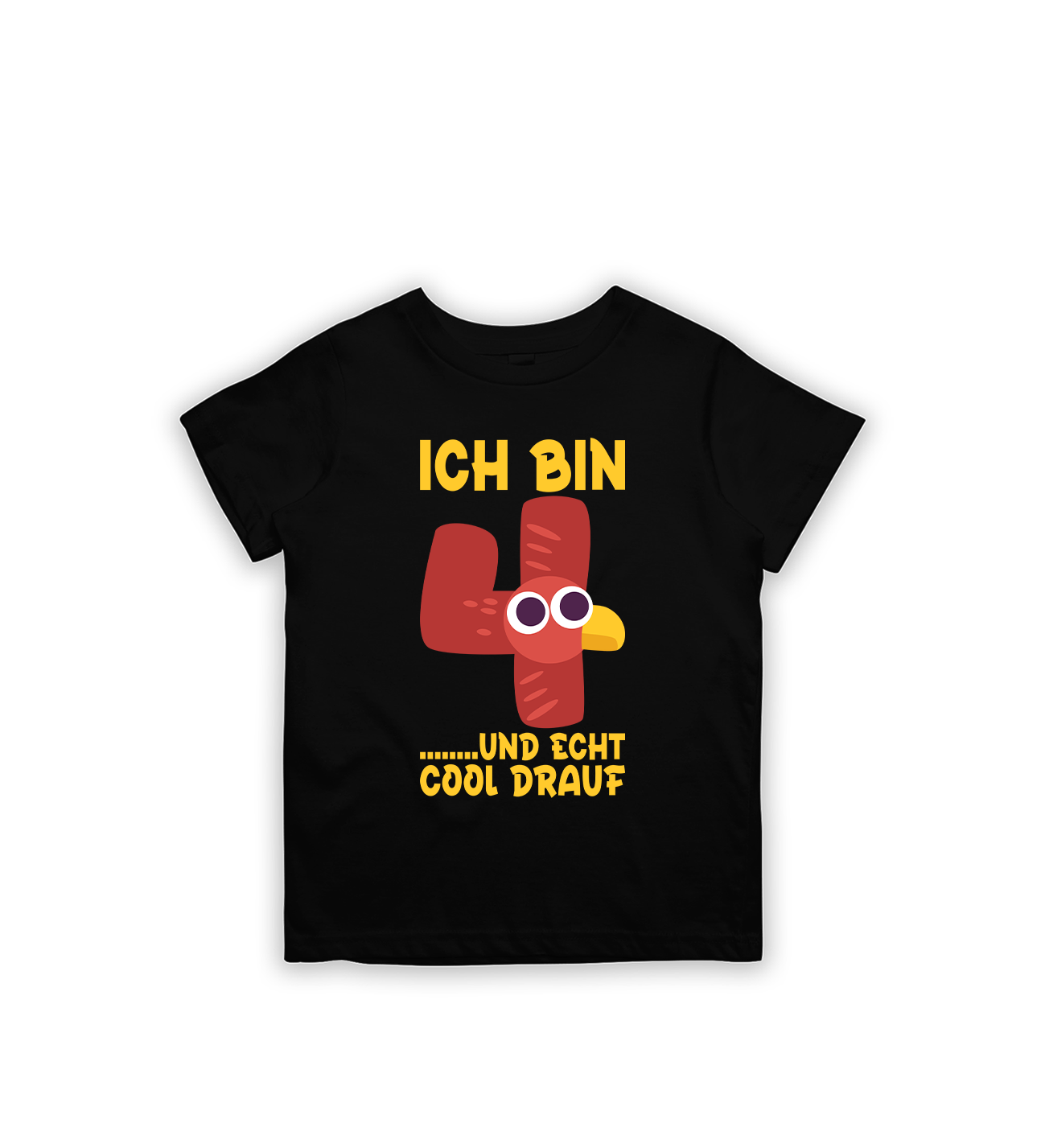 Ich bin 4 und echt cool drauf Kinder T-Shirt – Lustiges Geburtstagsshirt für Kinder