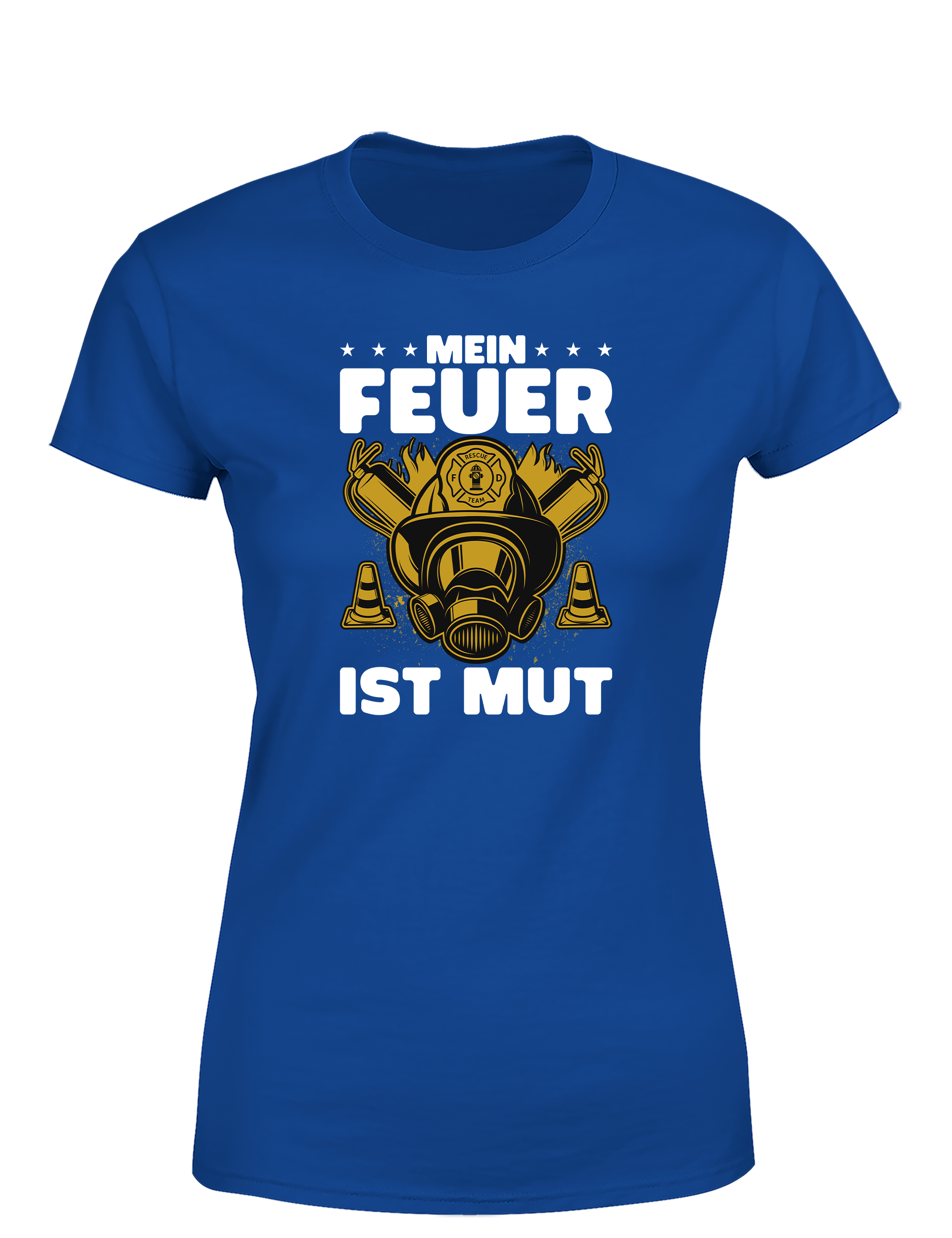 Damen T-Shirt Mein Feuer ist Mut | Starkes Feuerwehr Shirt mit Statement