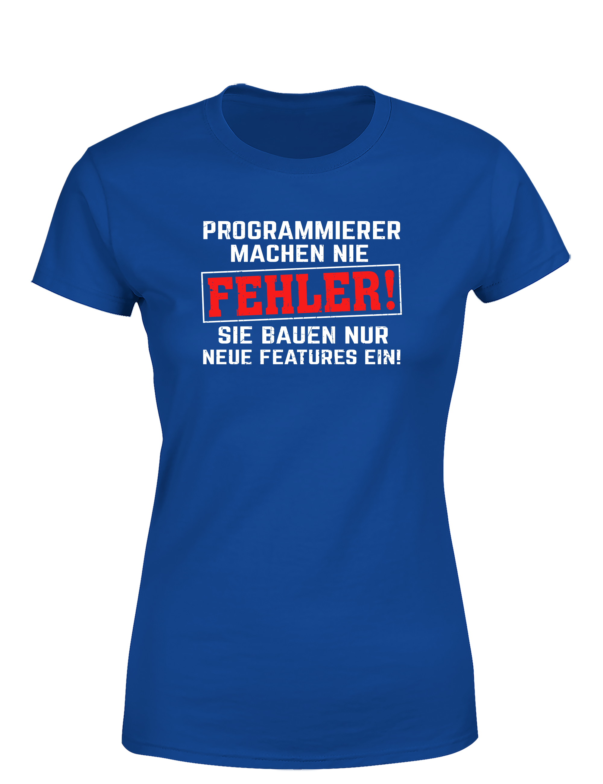 Programmierer machen nie Fehler – Damen T-Shirt im Retro Stil | Lustiges Nerd Shirt für Entwicklerinnen, Coderinnen & IT-Fans