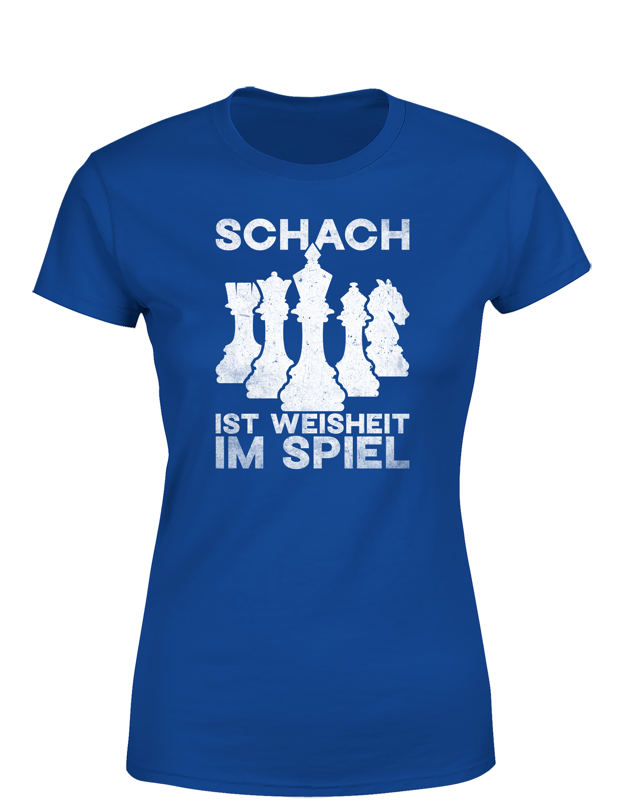 Schach ist Weisheit im Spiel – Damen T-Shirt im Retro Stil | Stylisches Damen Shirt für Schachspielerinnen, Turniere, Freizeit & Geschenkidee