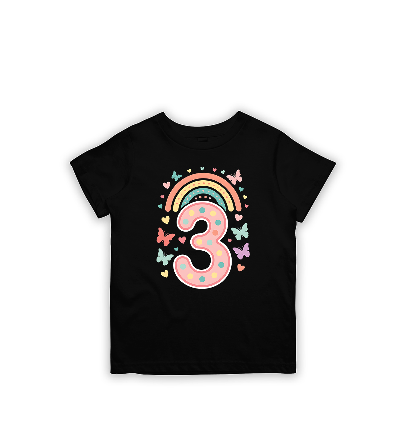 3. Geburtstag Regenbogen Kinder T-Shirt