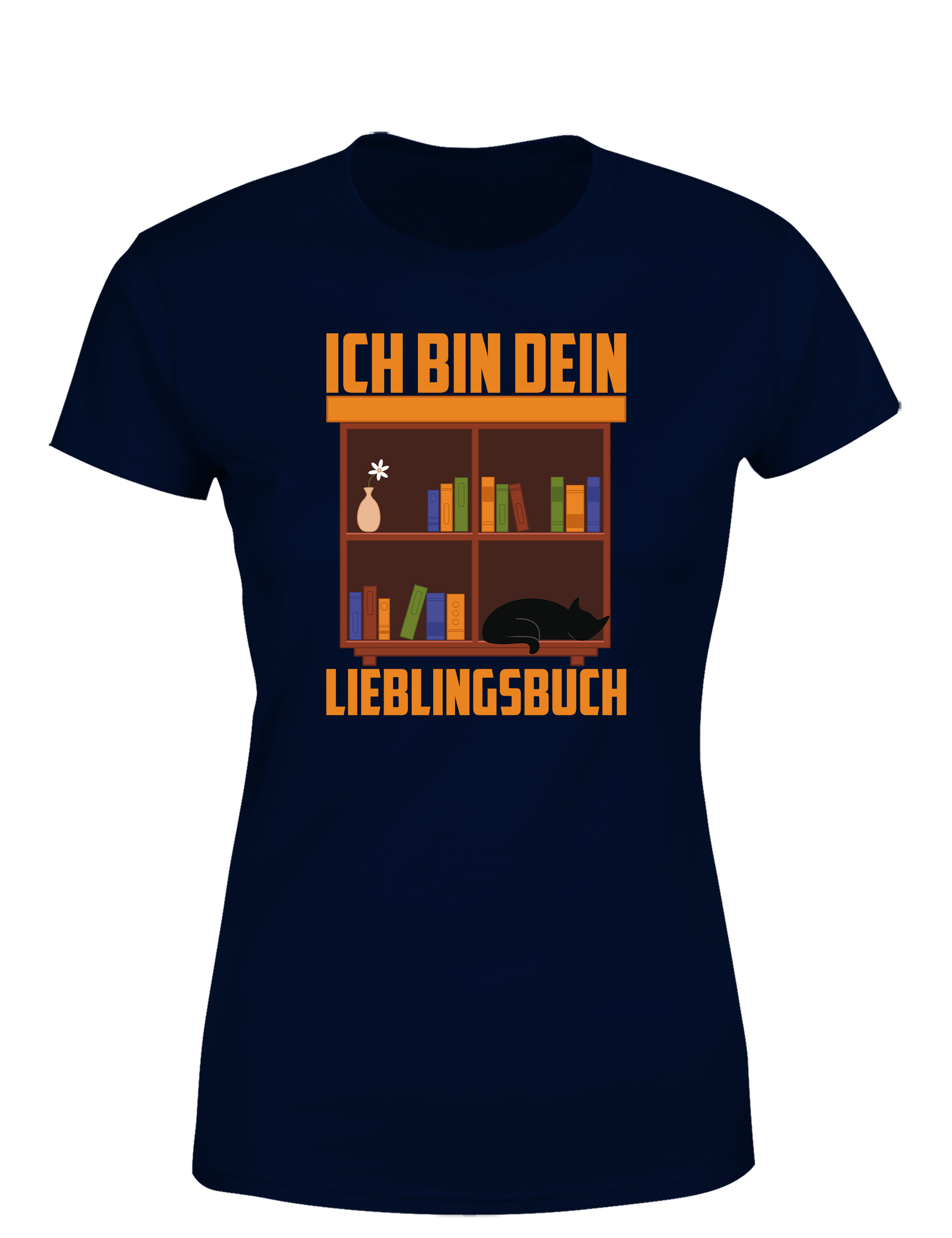 Ich bin dein Lieblingsbuch – Damen T-Shirt im Retro Stil | Lustiges Shirt für Leserinnen, Bibliothek & Geschenkidee