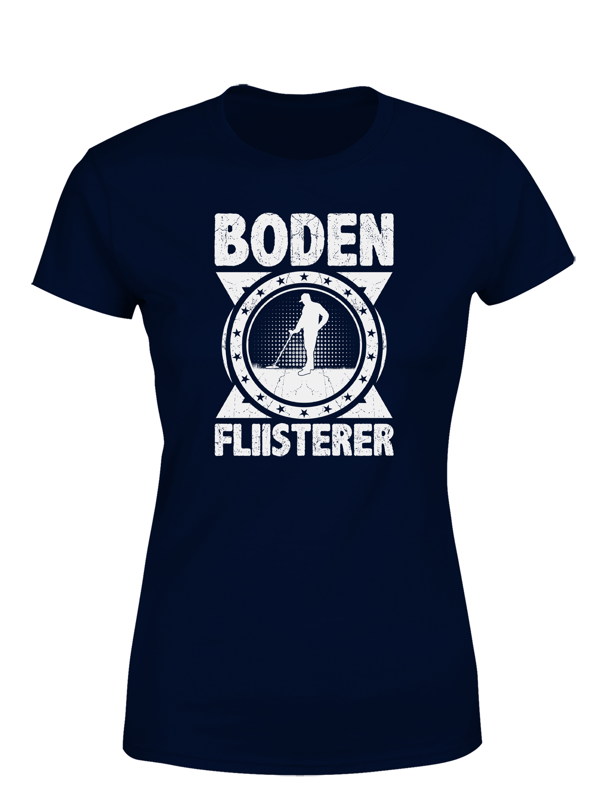 Bodenflüsterer – Damen T-Shirt im Retro Stil | Lustiges Shirt für Schatzsucherinnen, Hobby-Sondlerinnen & Geschenkidee