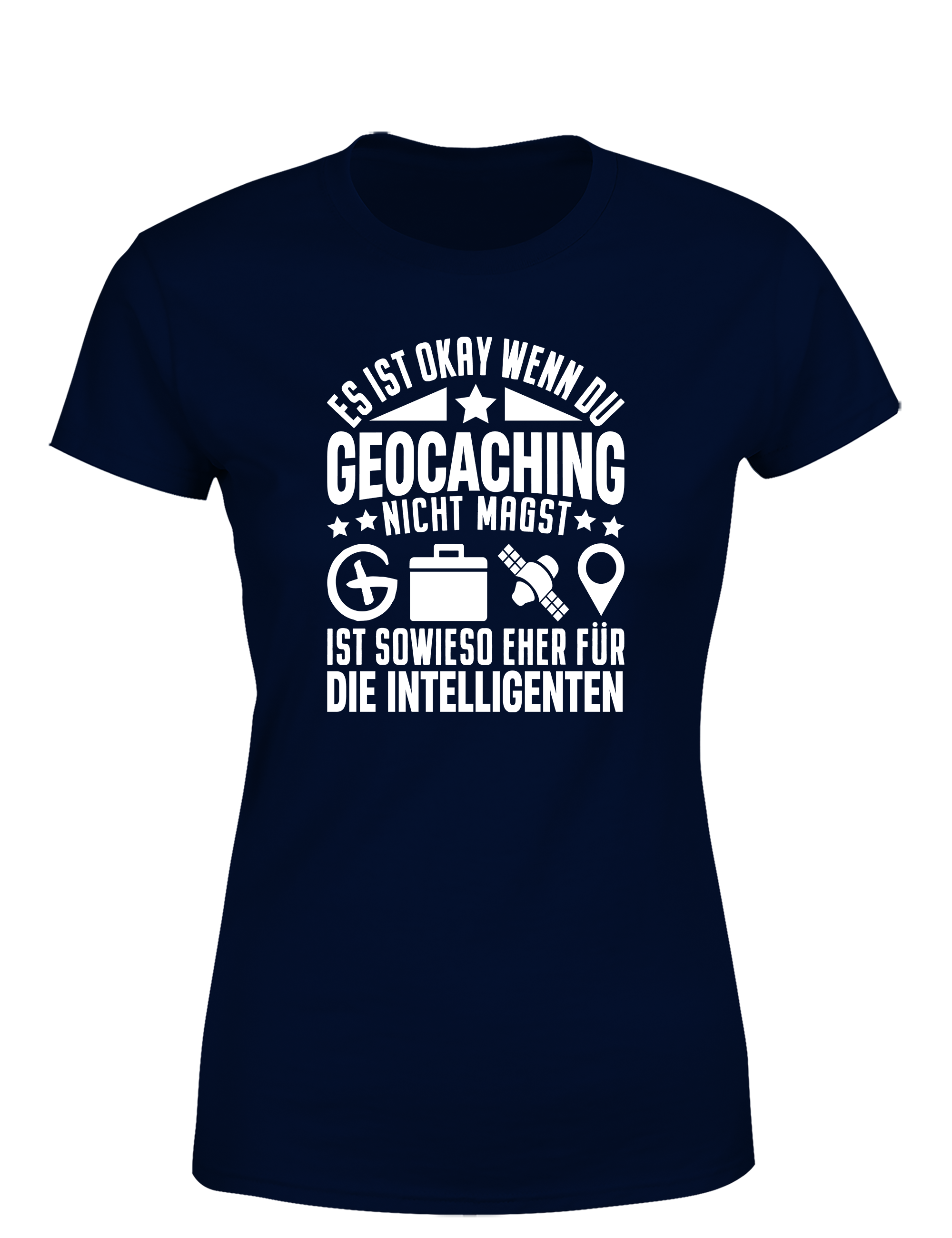 Es ist okay, wenn du Geocaching nicht magst – Damen T-Shirt im Retro Stil | Lustiges Shirt für Geocacherinnen, Schatzsucherinnen & Outdoor-Fans