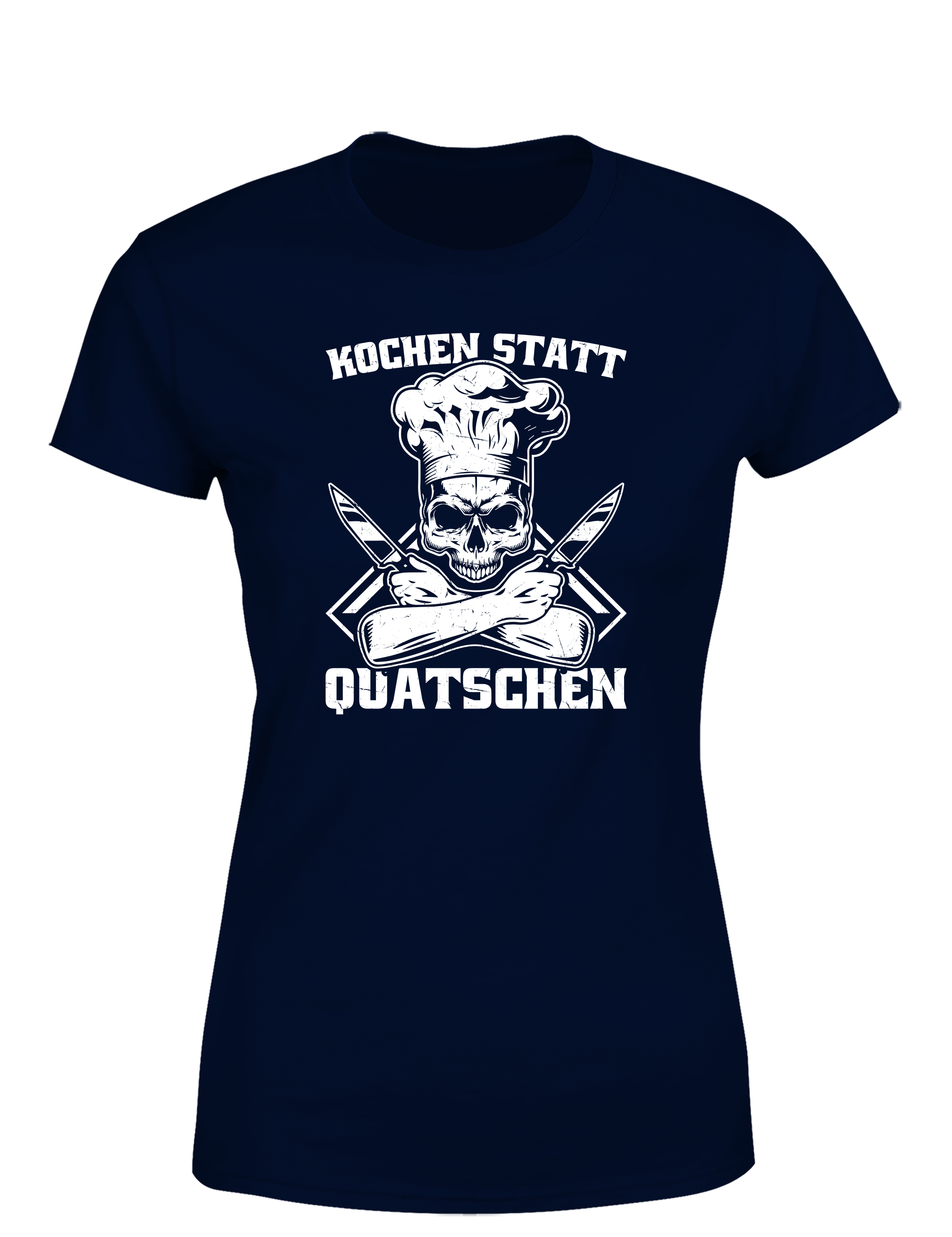 Damen T-Shirt „Kochen statt Quatschen“ | Cooles Koch Shirt für Frauen mit Humor