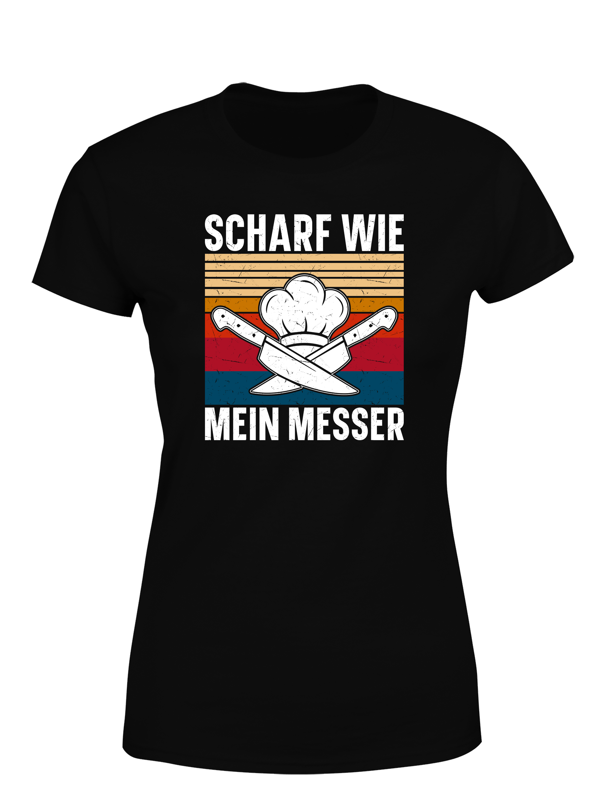 Damen T-Shirt „Scharf wie mein Messer“ | Cooles Koch Shirt für Frauen mit Küchenpower