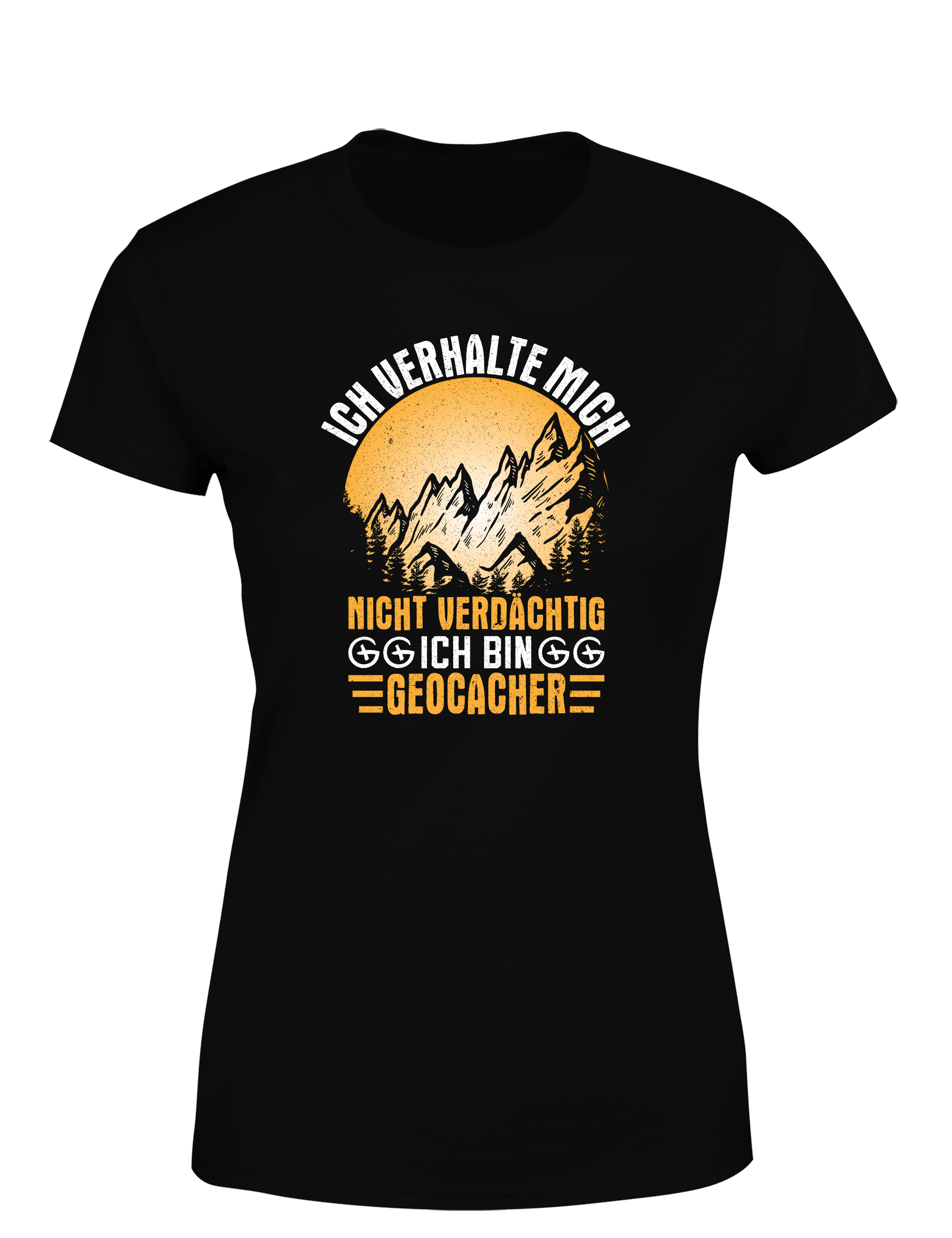 Ich verhalte mich nicht verdächtig – Ich bin Geocacher | Lustiges Damen T-Shirt für Schatzsucherinnen & Outdoor-Fans