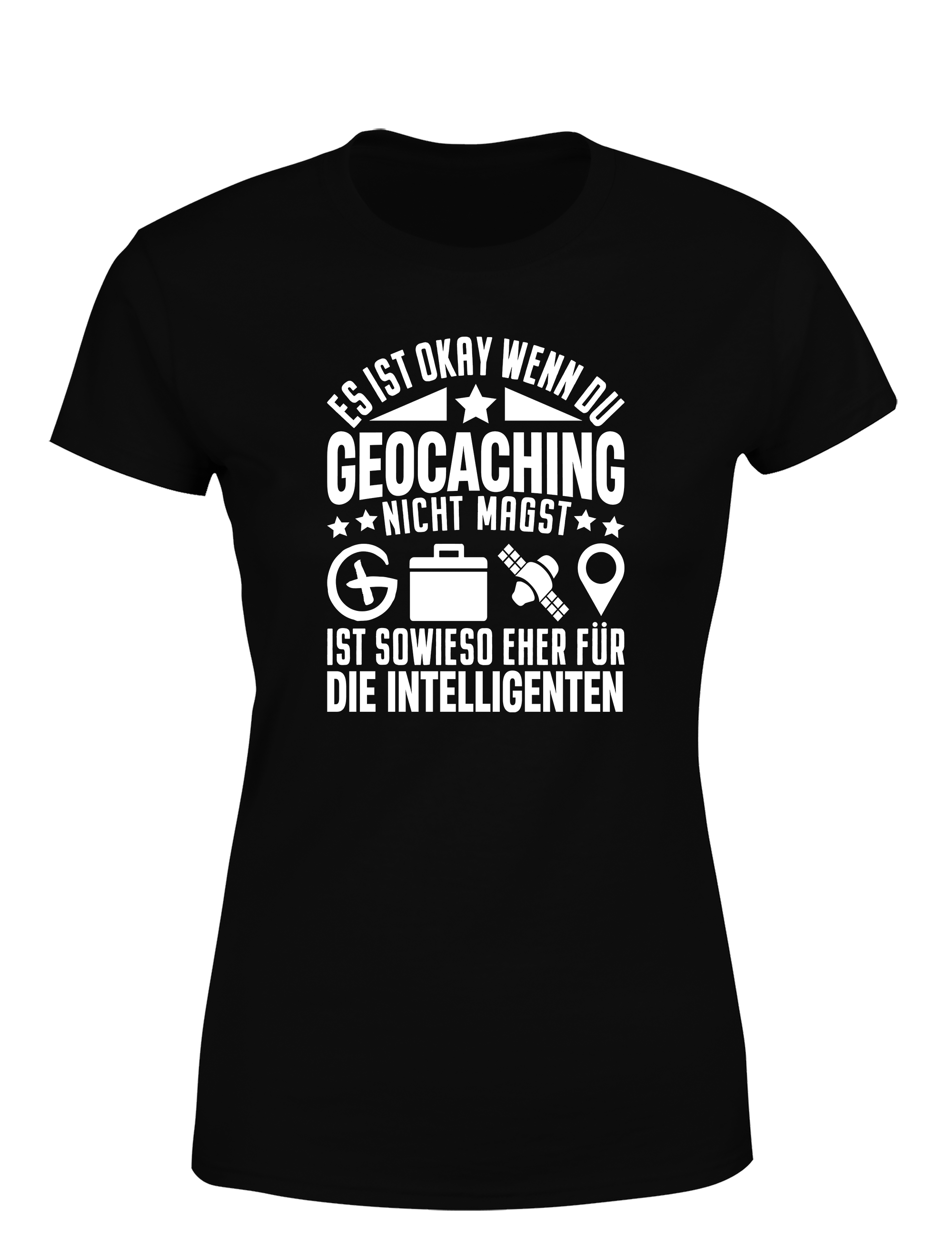 Es ist okay, wenn du Geocaching nicht magst – Damen T-Shirt im Retro Stil | Lustiges Shirt für Geocacherinnen, Schatzsucherinnen & Outdoor-Fans