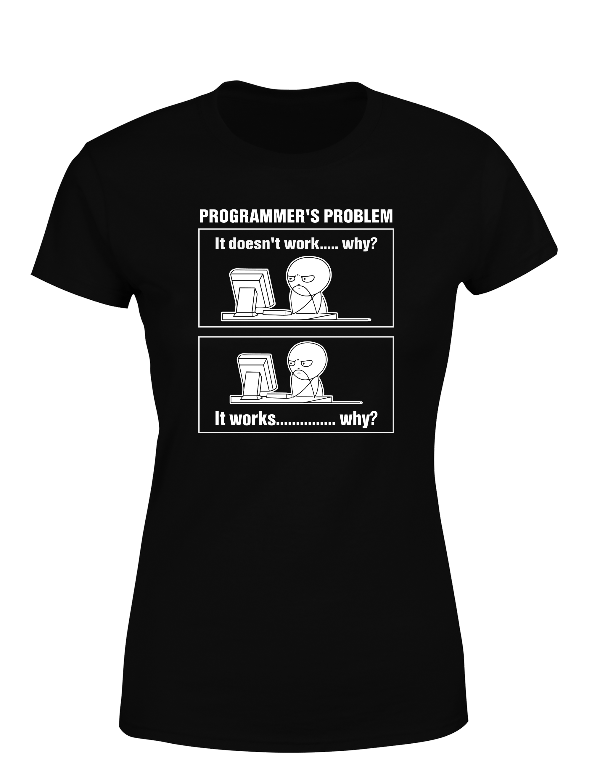 Programmer’s Problem – Damen T-Shirt im Retro Stil | Lustiges Nerd Shirt für Entwicklerinnen, Coderinnen & IT-Fans