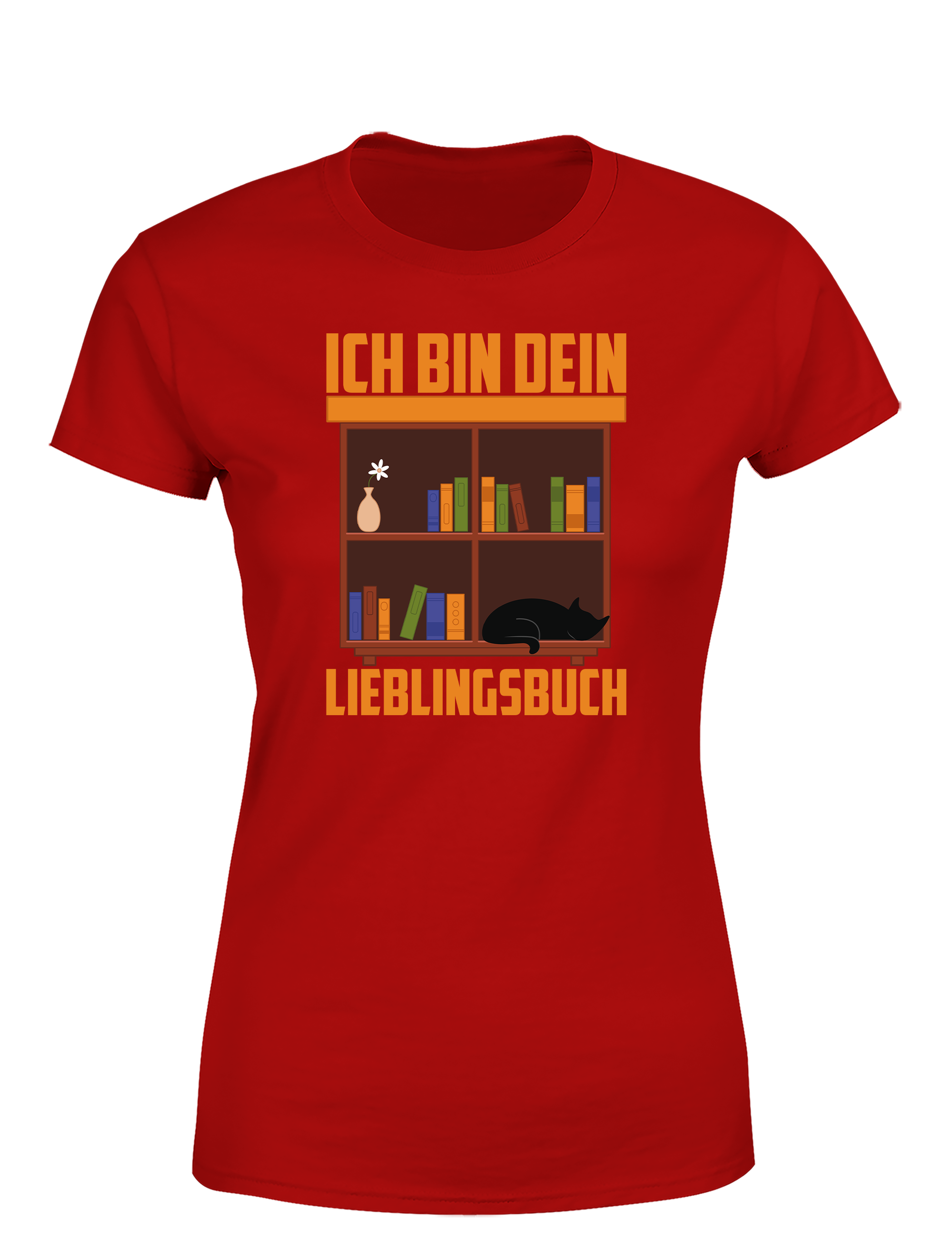 Ich bin dein Lieblingsbuch – Damen T-Shirt im Retro Stil | Lustiges Shirt für Leserinnen, Bibliothek & Geschenkidee
