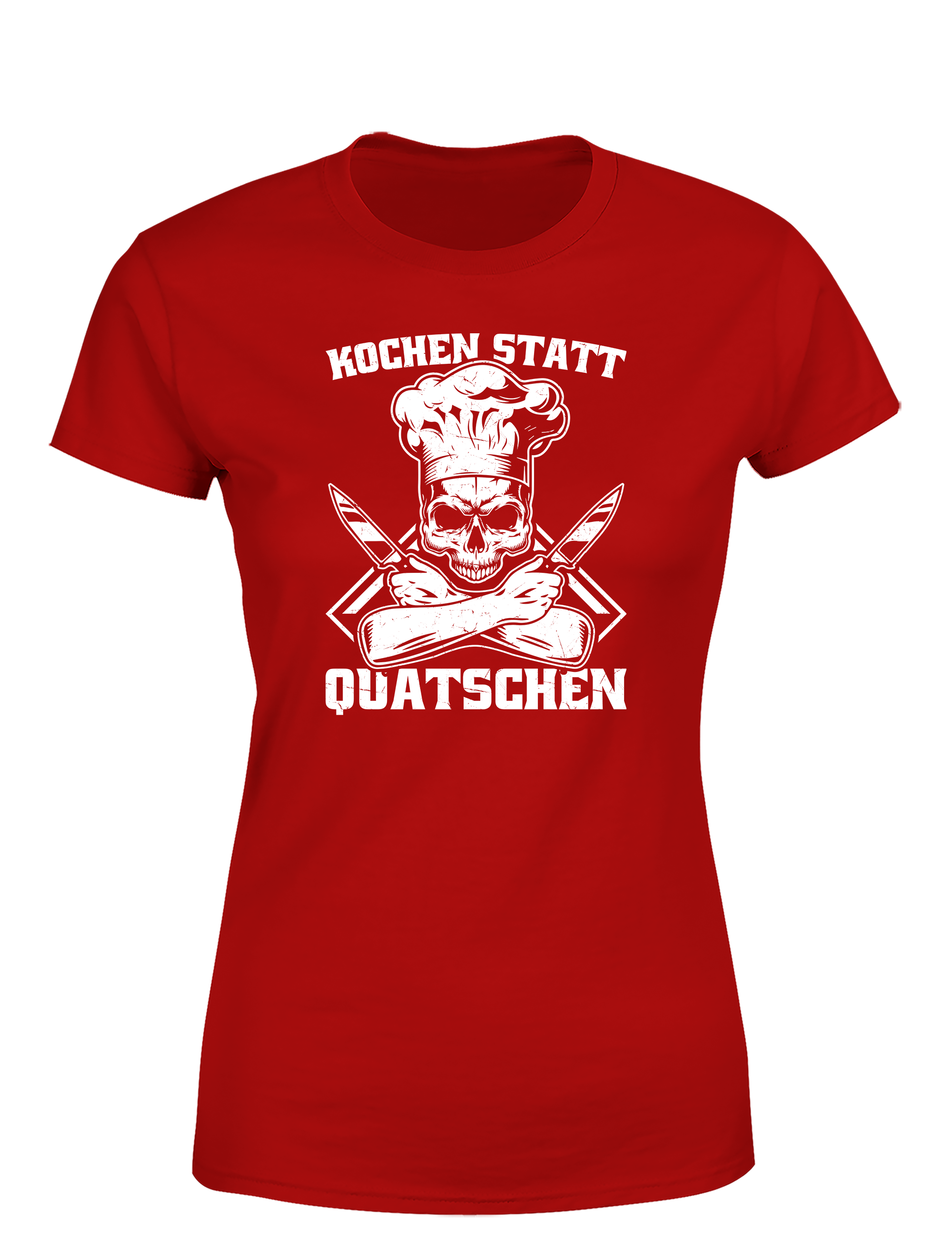 Damen T-Shirt „Kochen statt Quatschen“ | Cooles Koch Shirt für Frauen mit Humor