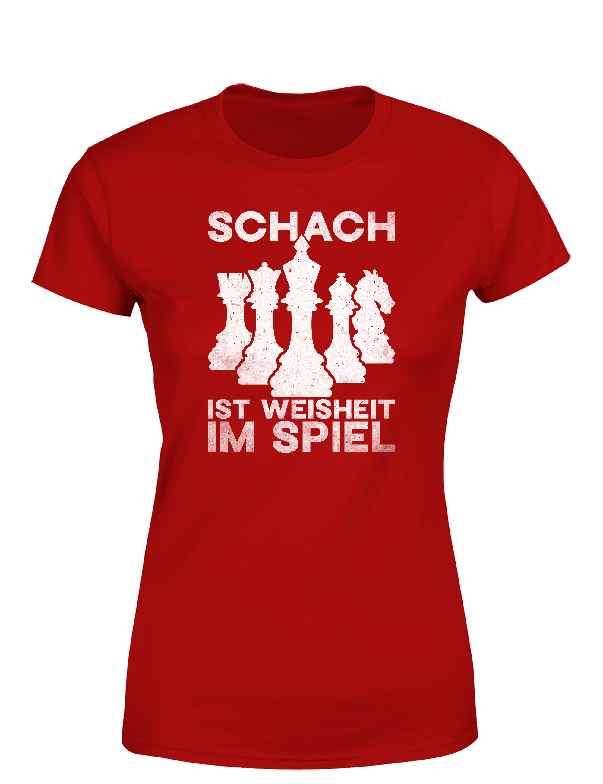 Schach ist Weisheit im Spiel – Damen T-Shirt im Retro Stil | Stylisches Damen Shirt für Schachspielerinnen, Turniere, Freizeit & Geschenkidee