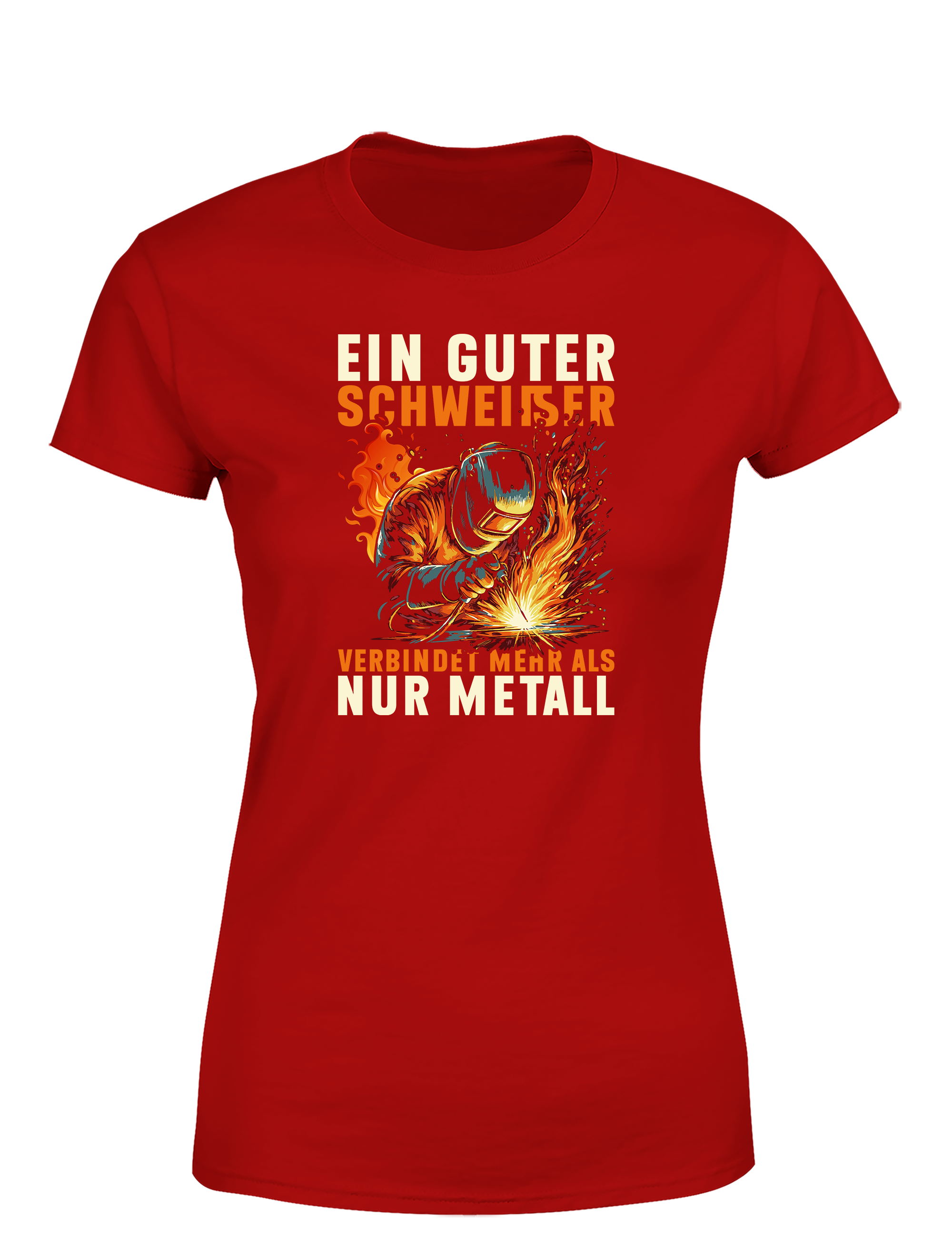 Ein guter Schweißer verbindet mehr als nur Metall – Damen T-Shirt im Retro Stil | Lustiges Shirt für Schweißerinnen, Metallbauerinnen & Handwerkerinnen