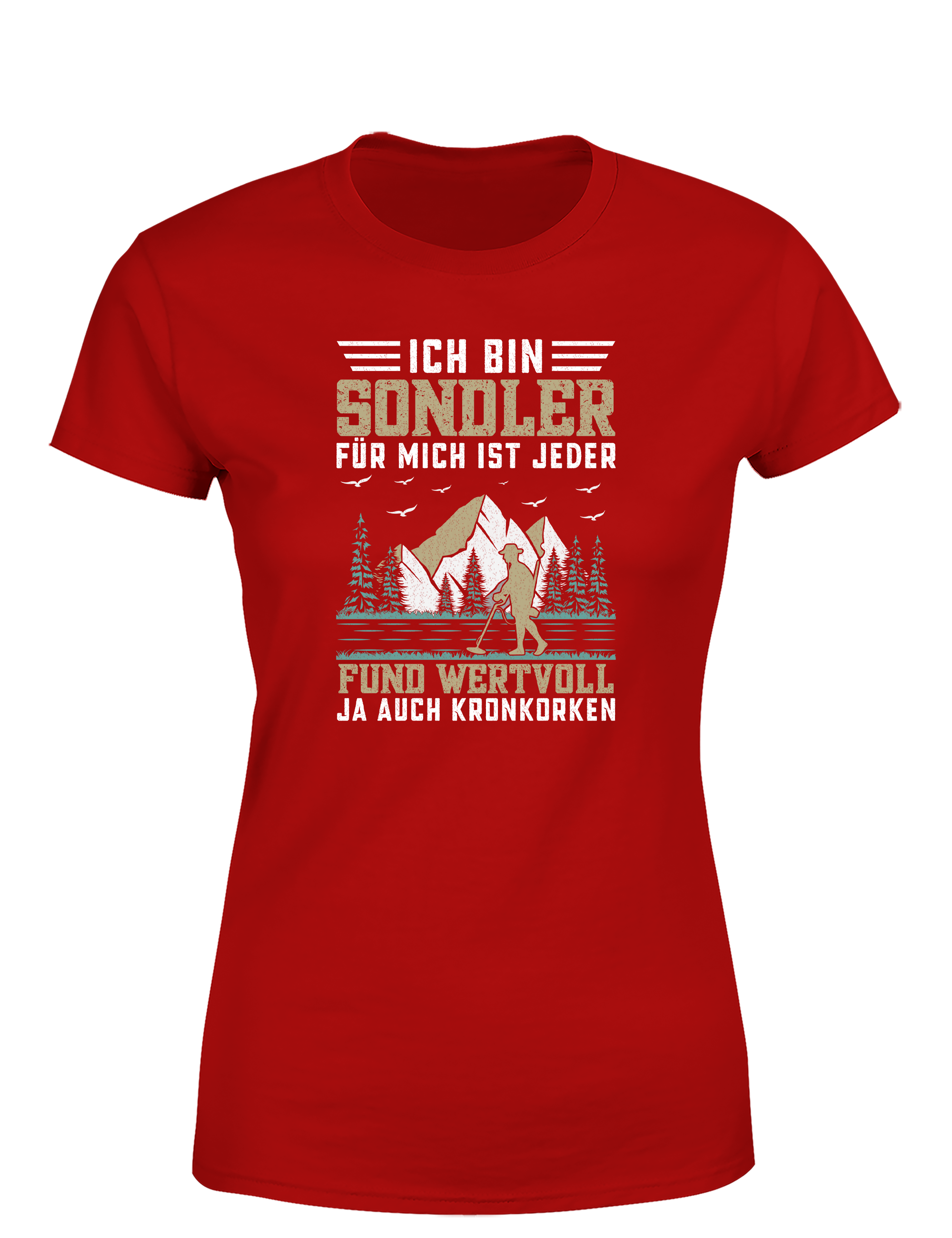 Ich bin Sondlerin – für mich ist jeder Fund wertvoll (ja, auch Kronkorken) – Damen T-Shirt im Retro Stil | Lustiges Shirt für Schatzsucherinnen, Freizeit & Geschenkidee