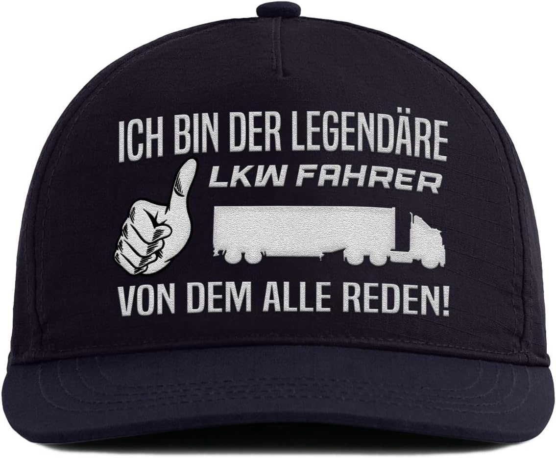 Snapback - Ich Bin der legendäre LKW Fahrer von dem alle reden! | lustiger Trucker Spruch | Cap für Brummifahrer, Berufskraftfahrer, Fernfahrer, Spedition, Geschenk für Männer