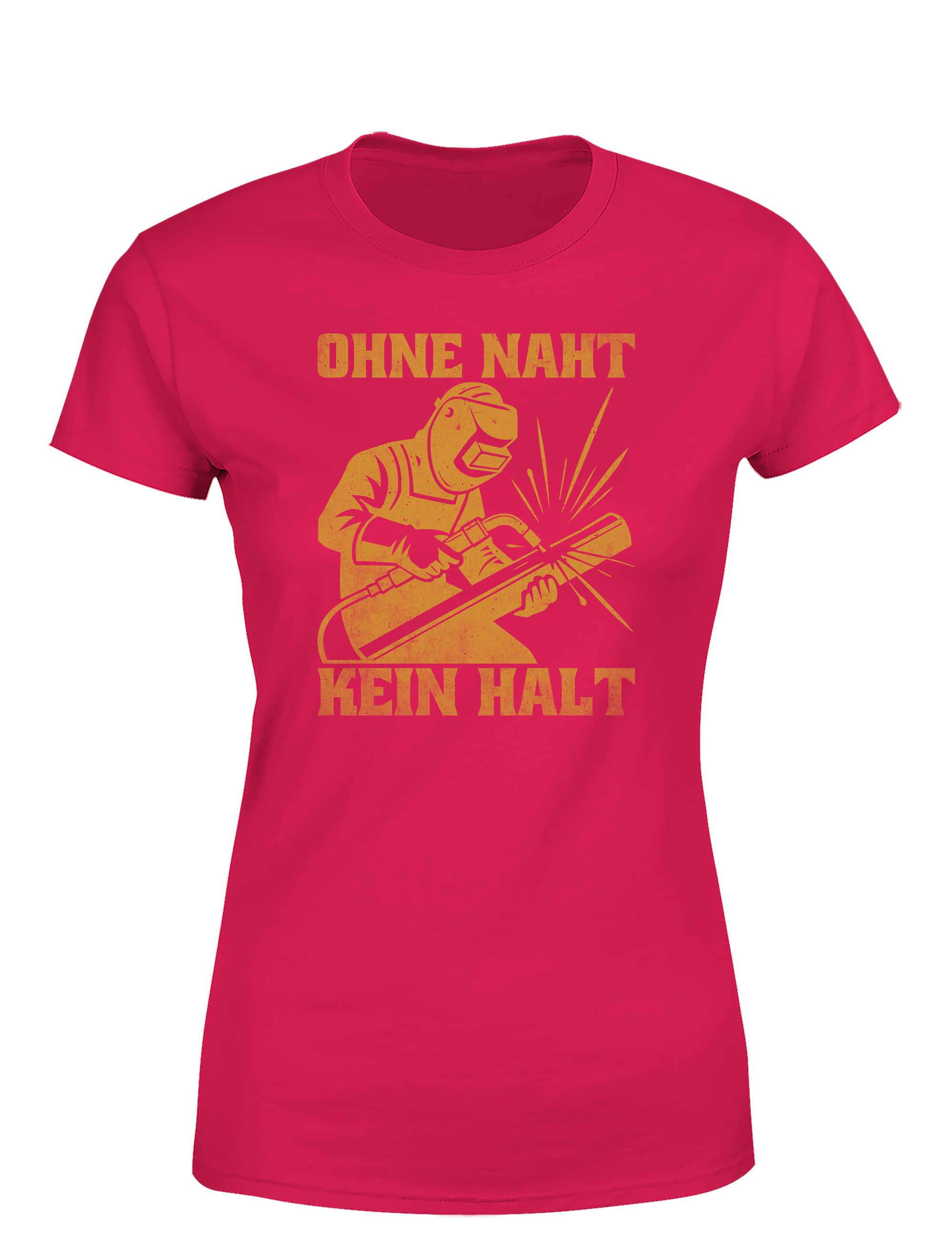 Ohne Naht kein Halt – Damen T-Shirt im Retro Stil | Lustiges Shirt für Schweißerinnen, Metallbauerinnen & Handwerkerinnen