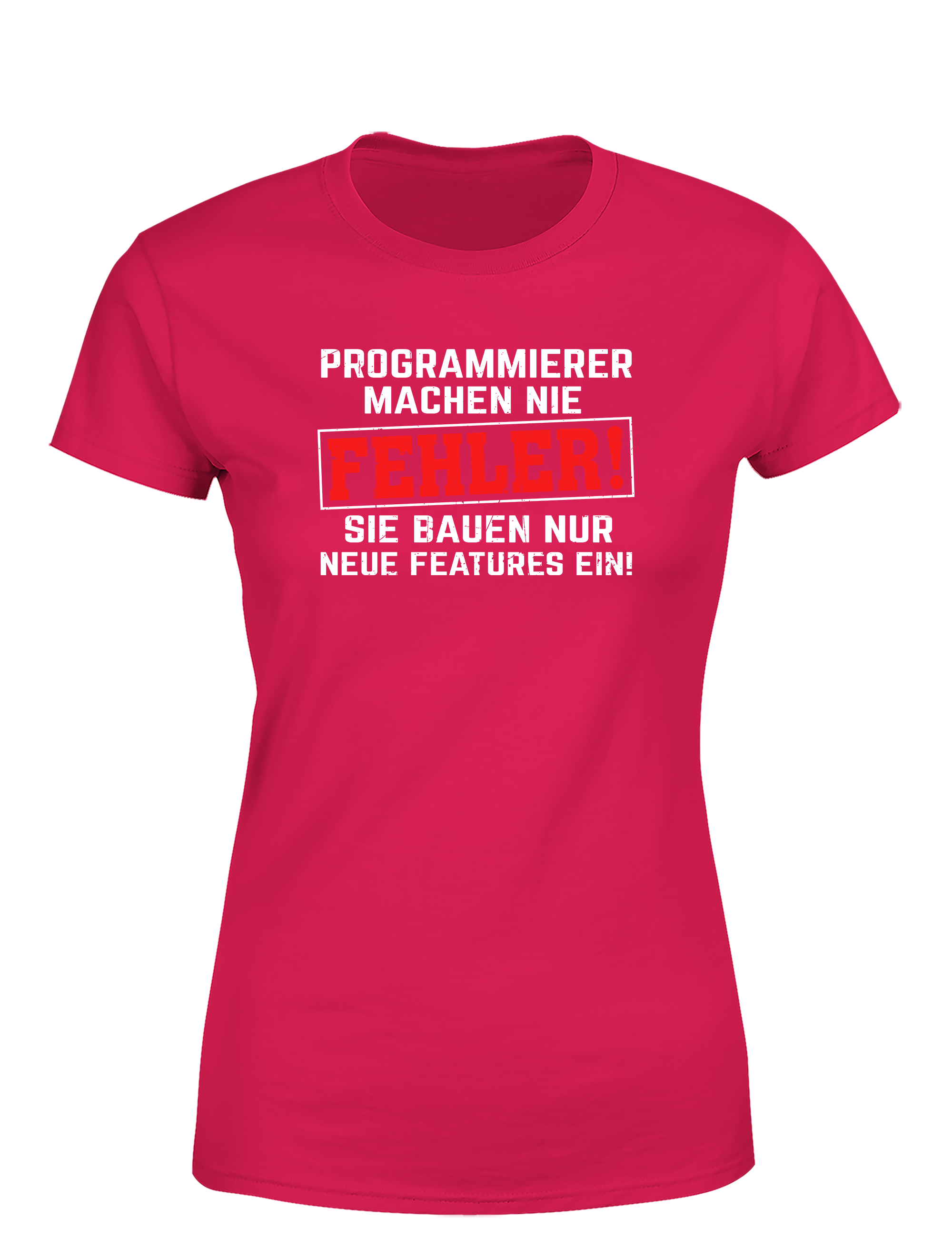 Programmierer machen nie Fehler – Damen T-Shirt im Retro Stil | Lustiges Nerd Shirt für Entwicklerinnen, Coderinnen & IT-Fans