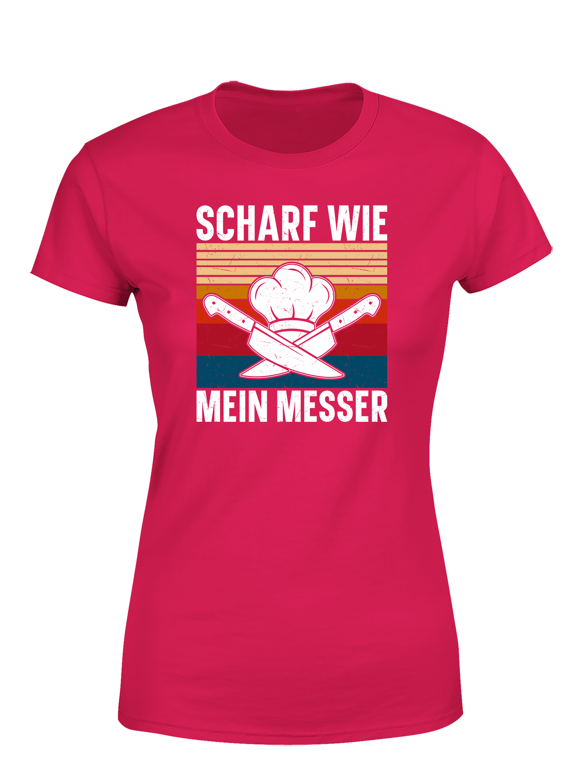 Damen T-Shirt „Scharf wie mein Messer“ | Cooles Koch Shirt für Frauen mit Küchenpower