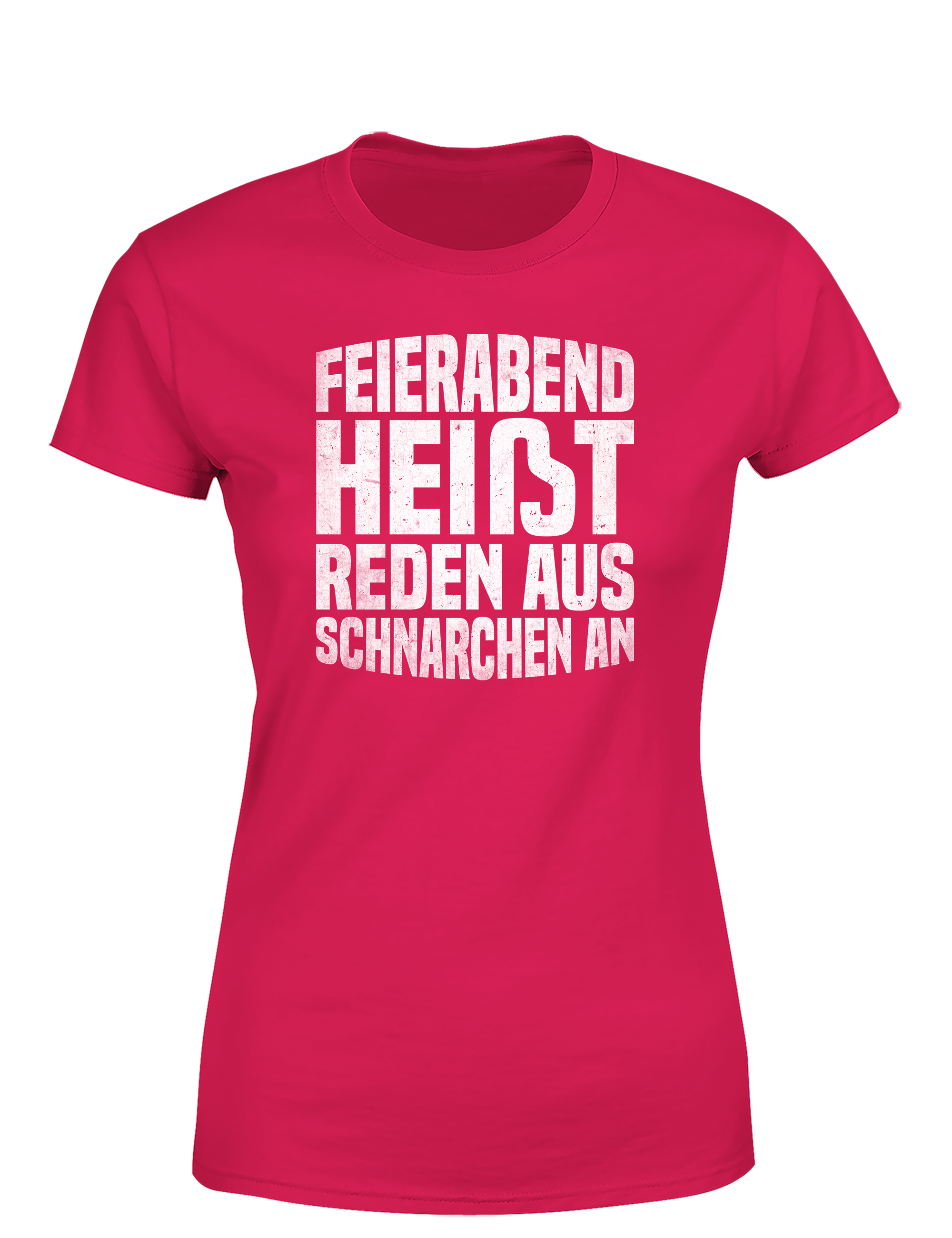 Feierabend Humor – Damen T-Shirt „Reden aus, Schnarchen an“ | Lustiges Shirt für Büroqueens & Schlafprinzessinnen