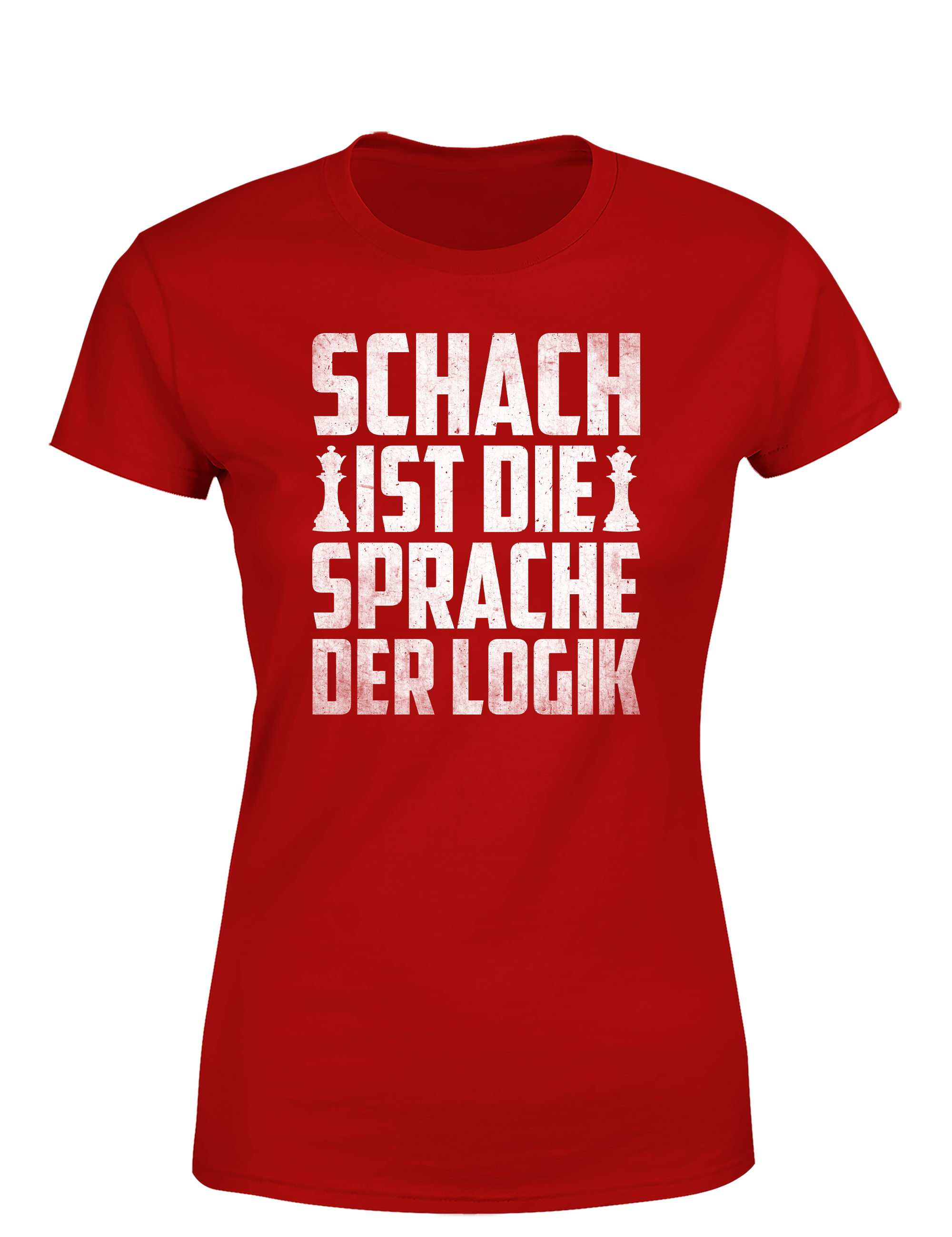 Schach ist die Sprache der Logik – Damen T-Shirt im Retro Stil | Stylisches Damen Shirt für Schachspielerinnen, Turniere, Freizeit & Geschenkidee