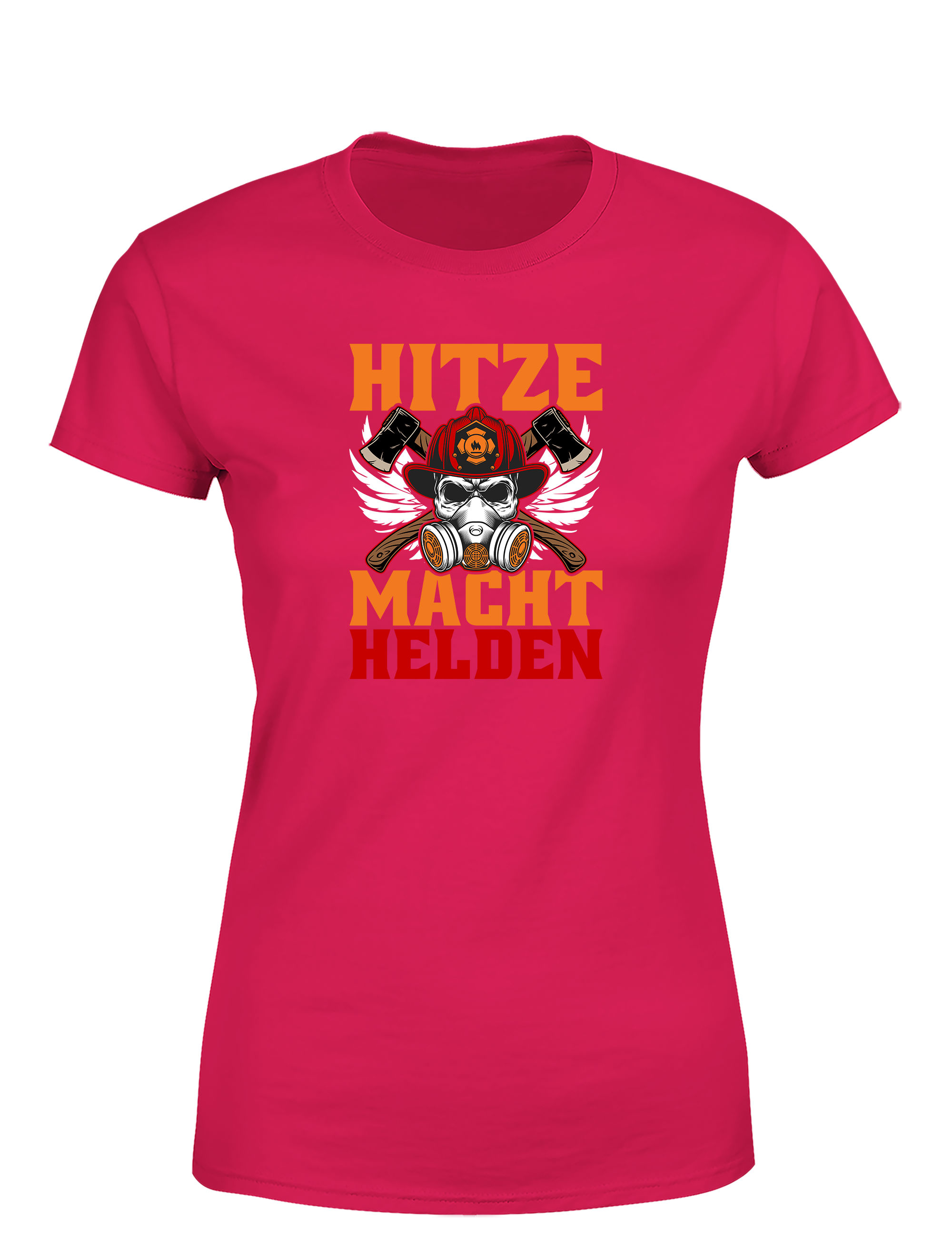 Hitze Macht Helden – Damen Feuerwehr T-Shirt | Starkes Firefighter Shirt für Frauen im Einsatz