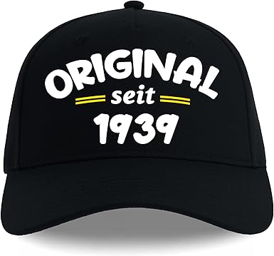 Cap runder Geburtstag 30. 40. 50. 60. 70. 80. geboren Limitierte Edition Herren Damen Frauen verstellbar 53-61 cm recycelter Polyester Original seit Jahrgang