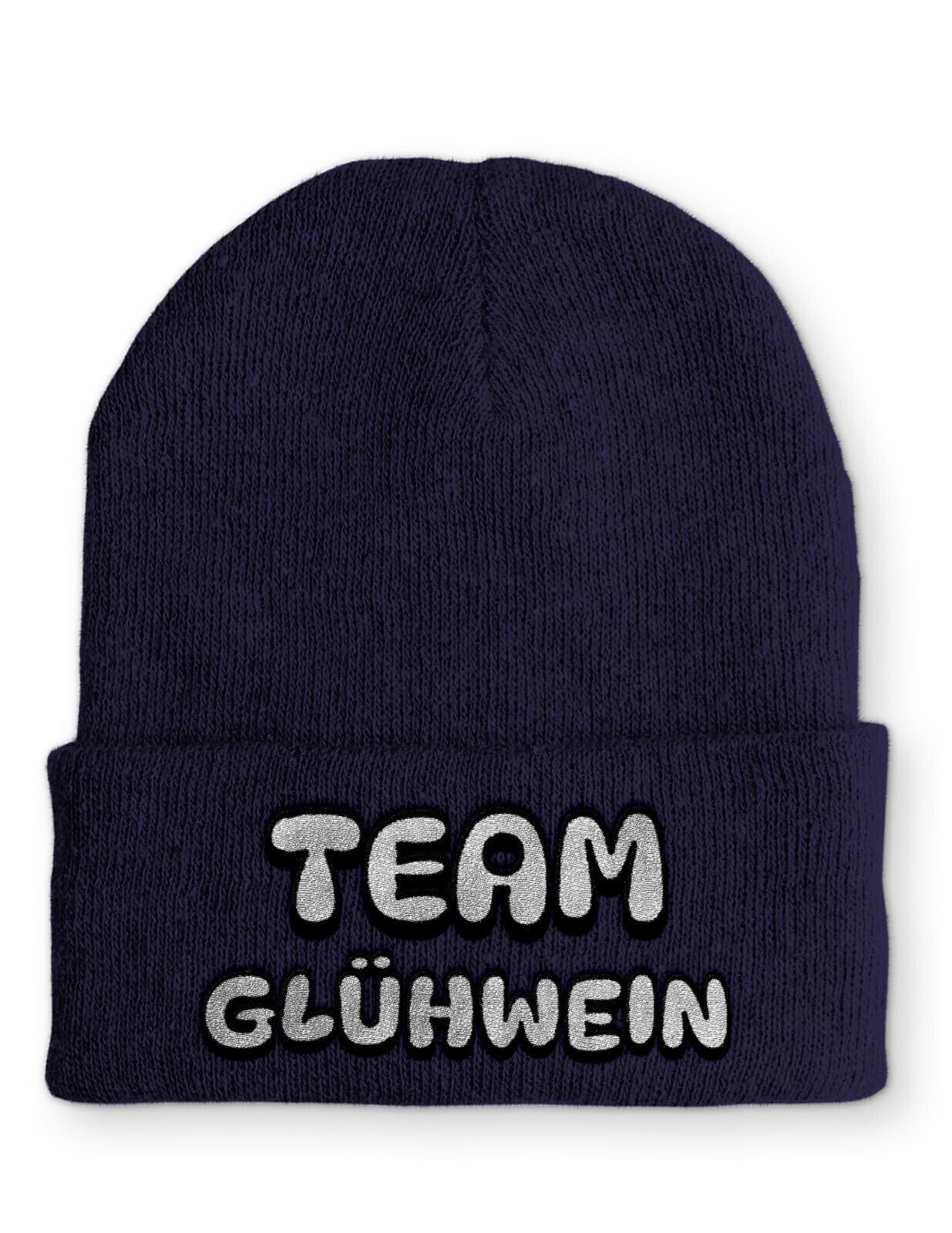 Beanie Team Glühwein Comic Wintermütze Mütze mit lustigem Spruch