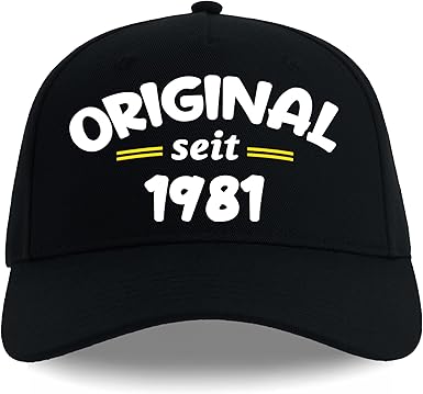 Cap runder Geburtstag 30. 40. 50. 60. 70. 80. geboren Limitierte Edition Herren Damen Frauen verstellbar 53-61 cm recycelter Polyester Original seit Jahrgang