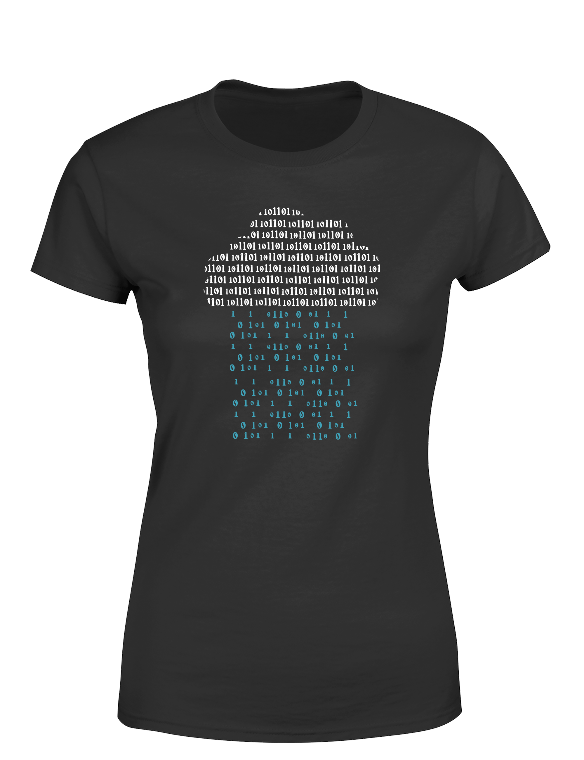 Binary Mushroom – Damen T-Shirt im Retro Stil | Lustiges Nerd Shirt für Gamerinnen, Programmiererinnen & IT-Fans