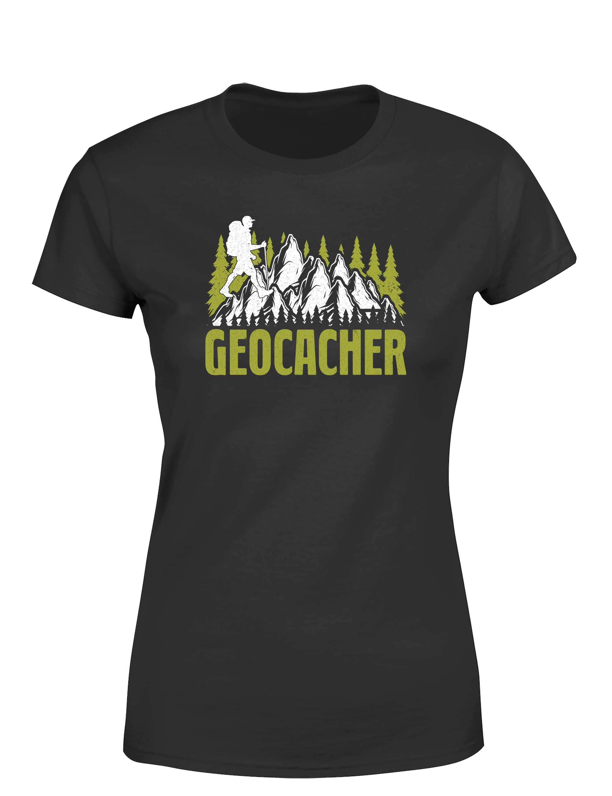 Geocacher – Damen T-Shirt im Retro Stil | Stylisches Shirt für Schatzsucherinnen, Abenteurerinnen & Outdoor-Fans