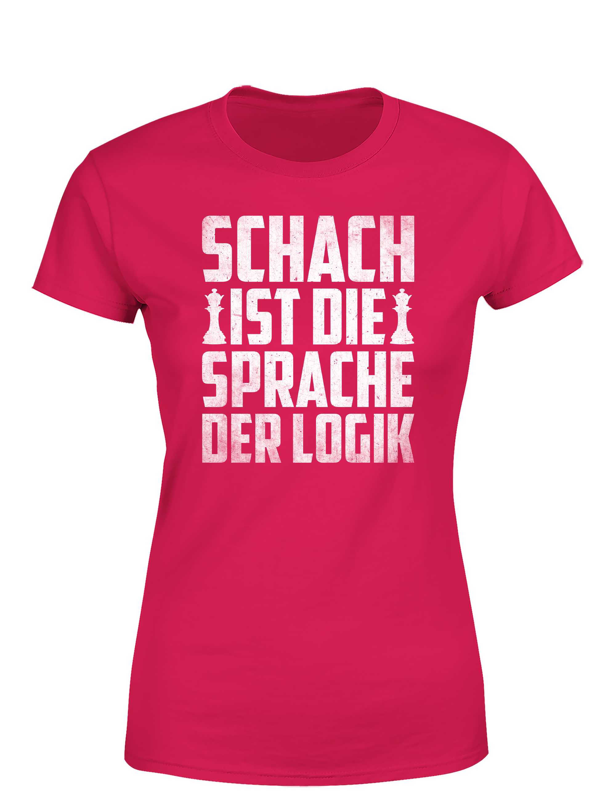 Schach ist die Sprache der Logik – Damen T-Shirt im Retro Stil | Stylisches Damen Shirt für Schachspielerinnen, Turniere, Freizeit & Geschenkidee