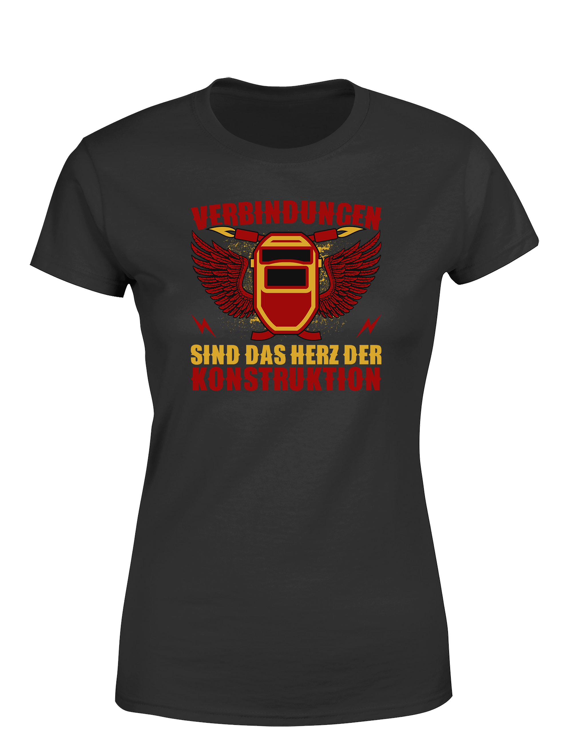 Verbindungen sind das Herz der Konstruktion – Damen T-Shirt im Retro Stil | Lustiges Shirt für Ingenieurinnen, Handwerkerinnen & Technik-Fans
