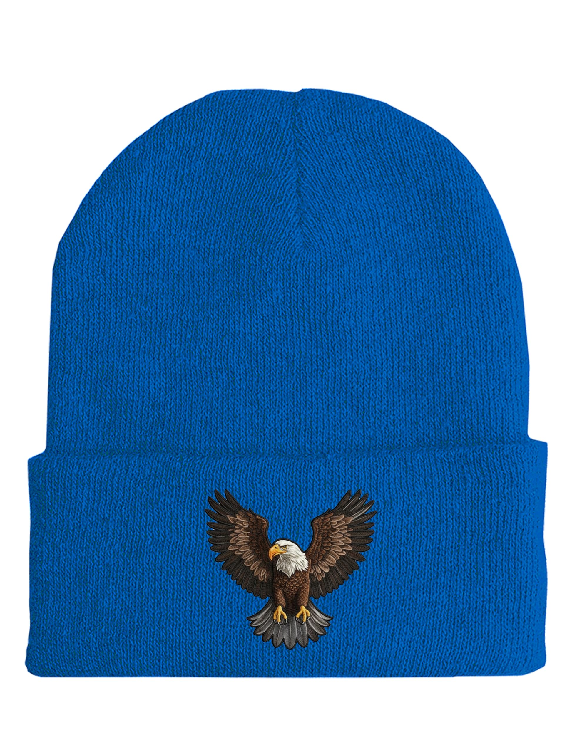 Strickmütze Majestic Eagle Bestickt mit Adler Motiv Wintermütze aus weichem Strickmaterial für Damen und Herren Unisex Beanie mit Tierstickerei