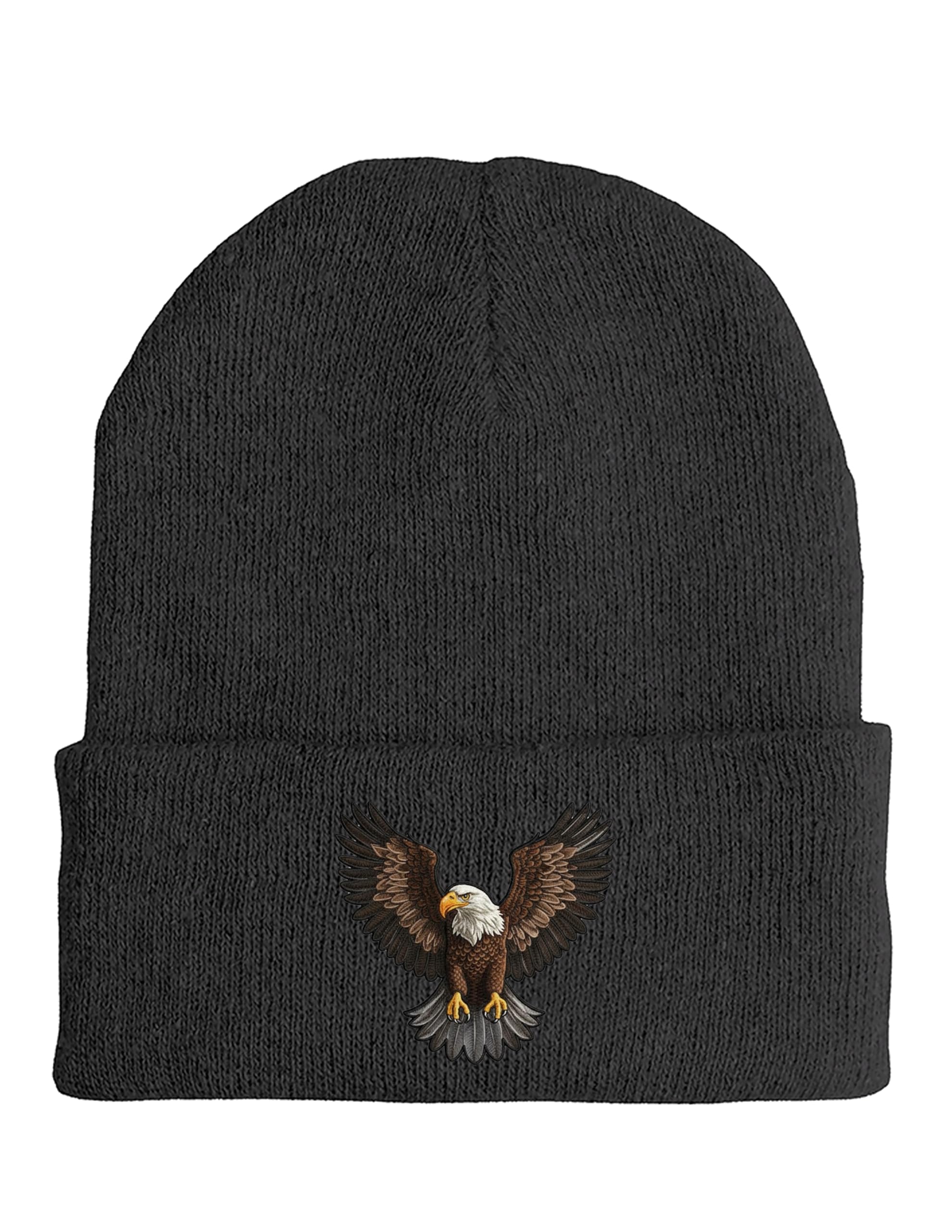 Strickmütze Majestic Eagle Bestickt mit Adler Motiv Wintermütze aus weichem Strickmaterial für Damen und Herren Unisex Beanie mit Tierstickerei