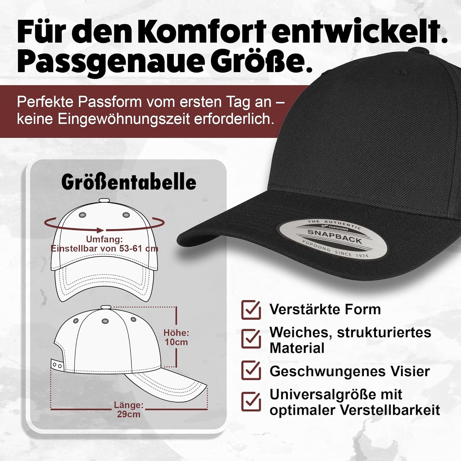 Snapback Cap mit DADMAN Stick – Lustige Superhelden-Cap für Väter mit Humor – Fledermaus Design für Papa, Vater, Alltag, Freizeit, Vatertag, Männer, Statement Cap, Papa-Look mit Ironie